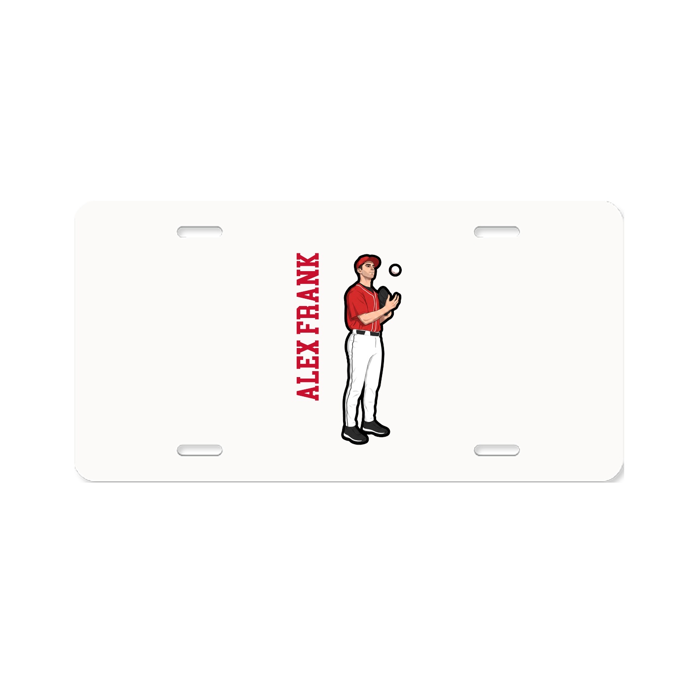 License Plate — Name Vertical in Classic