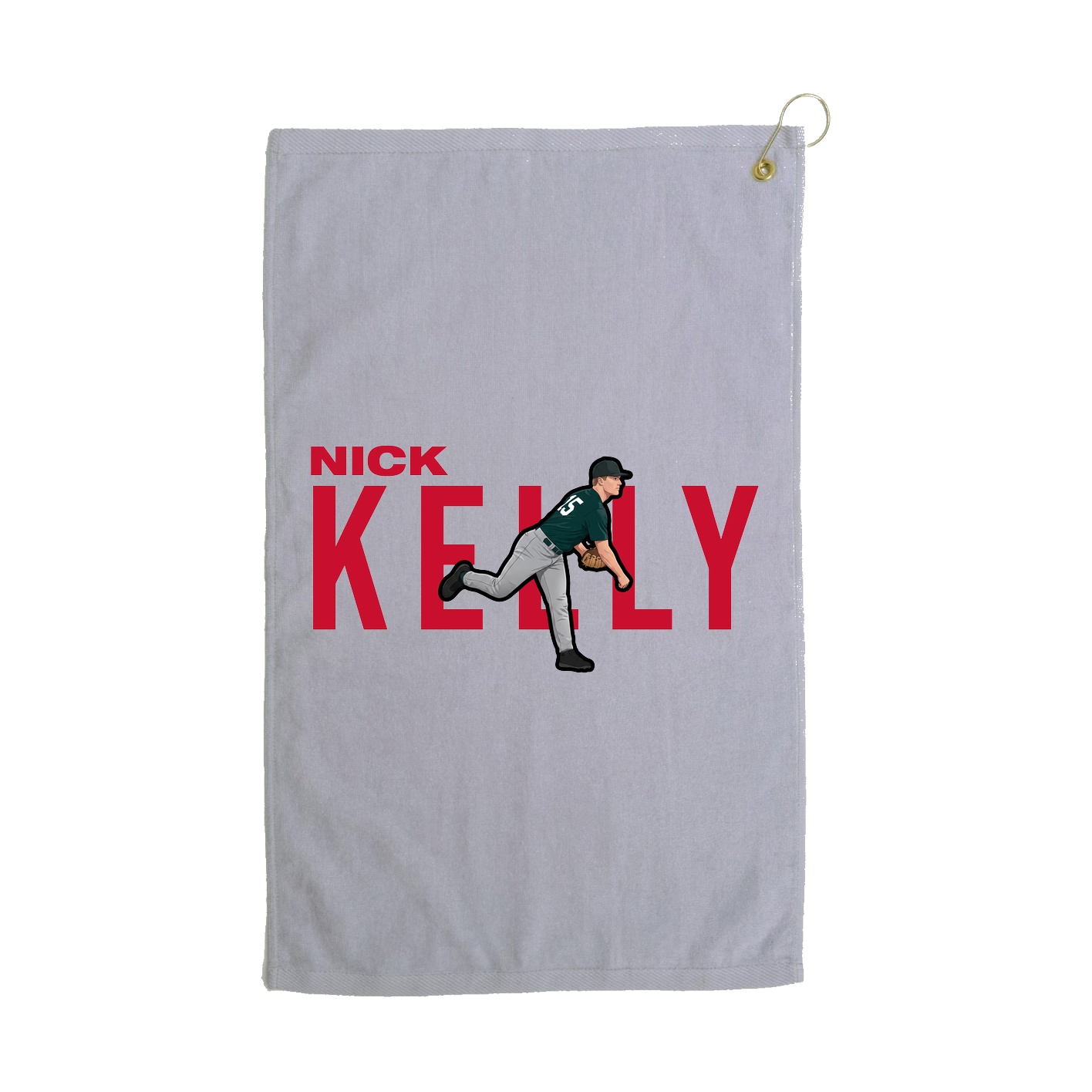 Golf Towel — Player Name in Grey