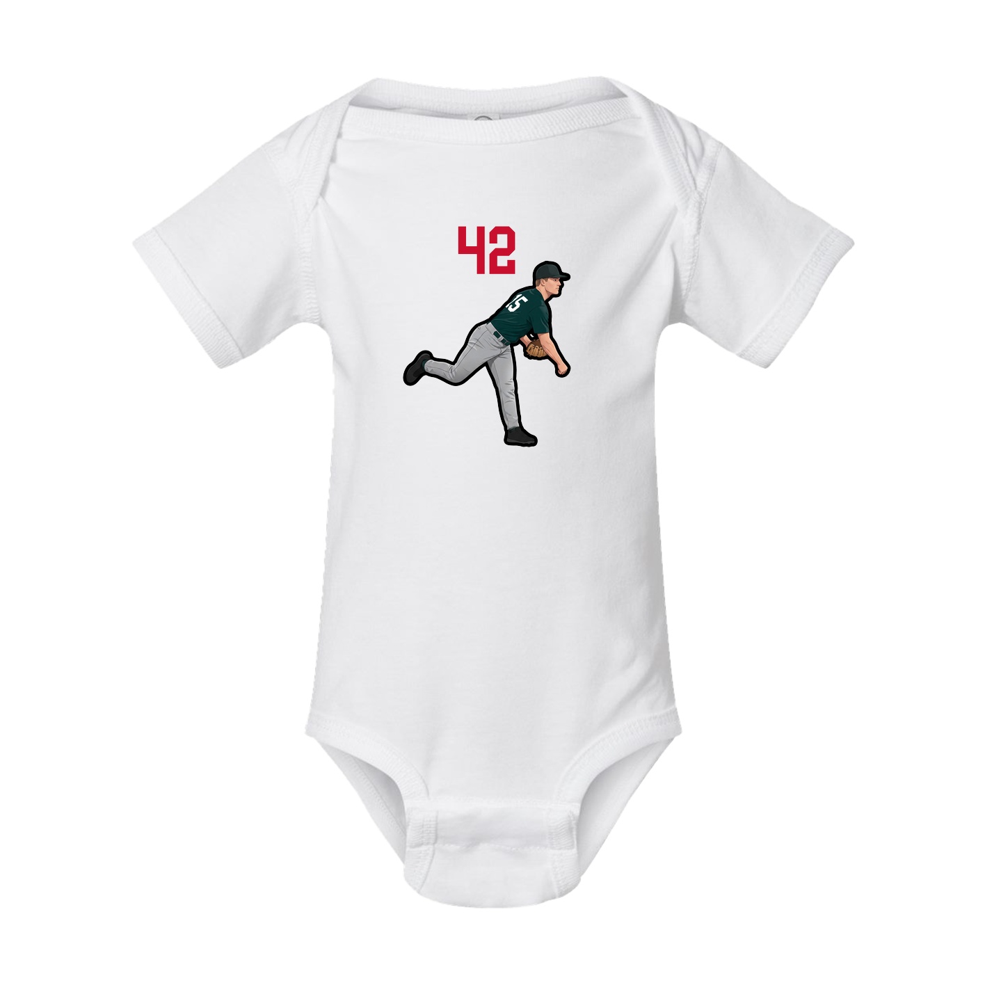 Baby Onesie — Number Top in White