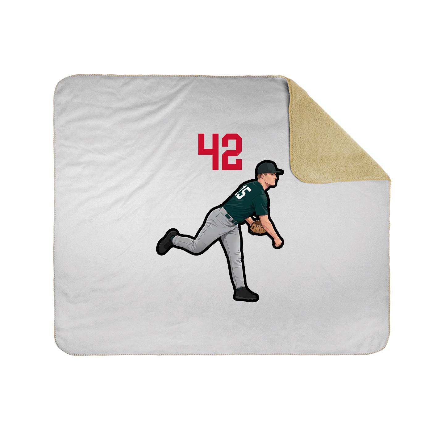 Throw Blanket — Number Top in White
