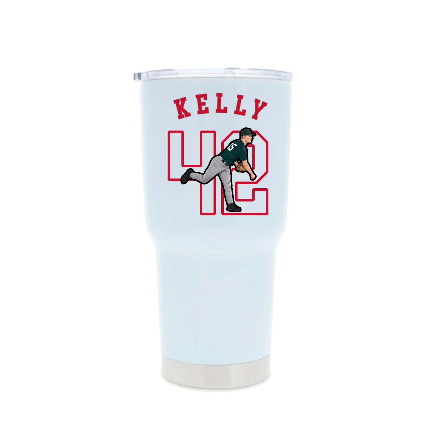30oz Stainless Steel Tumbler — Shirsey Arch in White