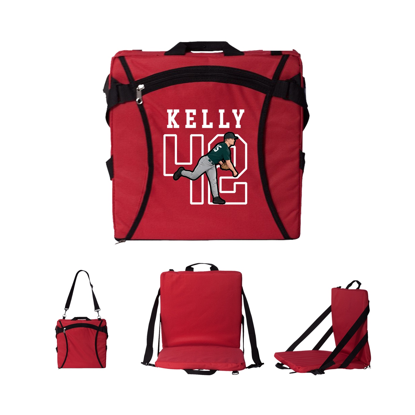 Folding Stadium Seat — Shirsey in Red