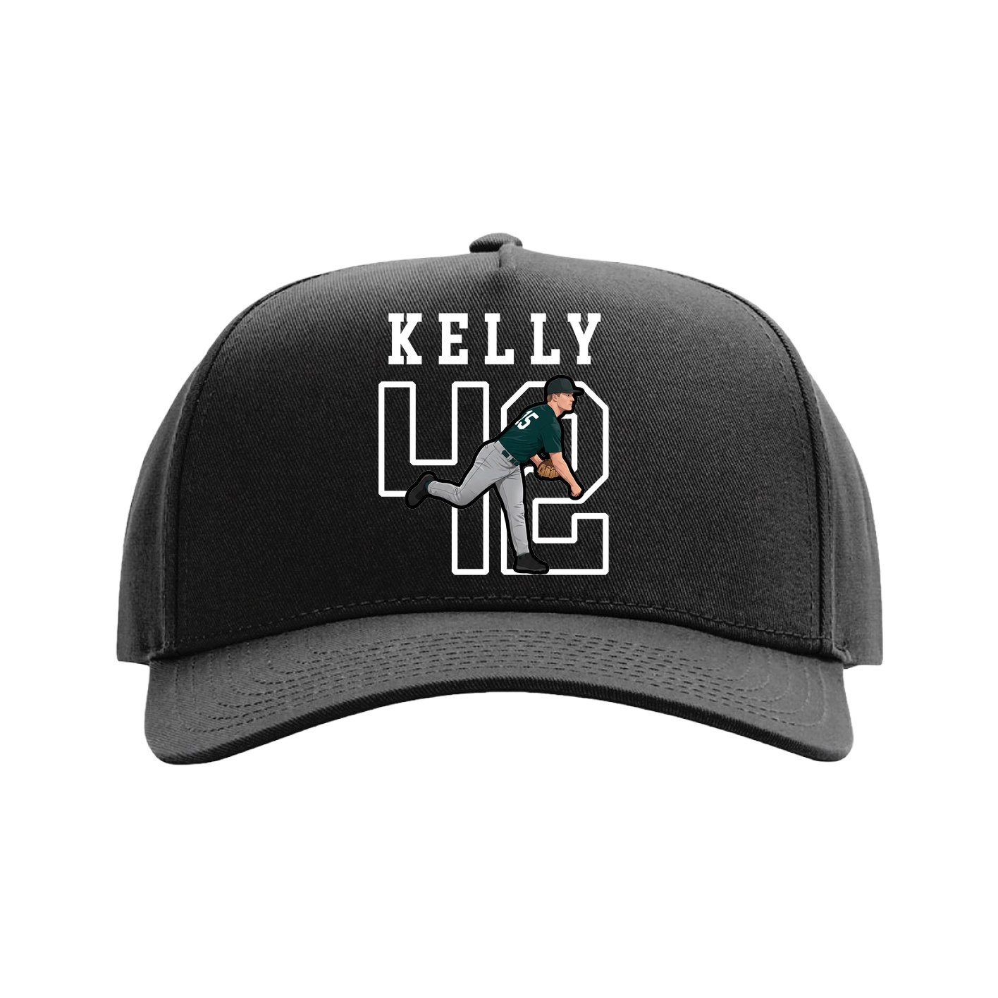 Full Fabric Five-Panel Champ Cap — Shirsey in Black