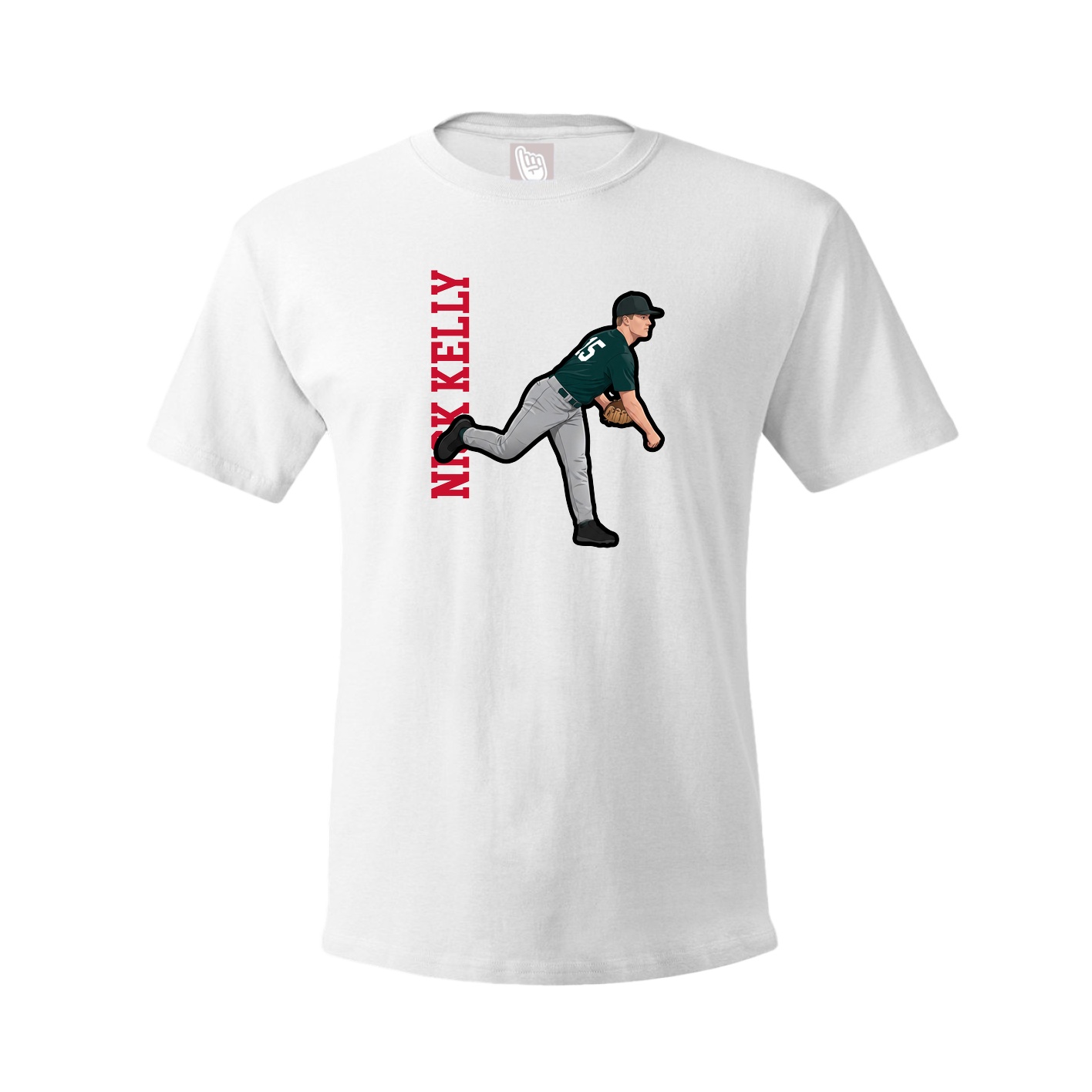 Tee — Name Vertical in White