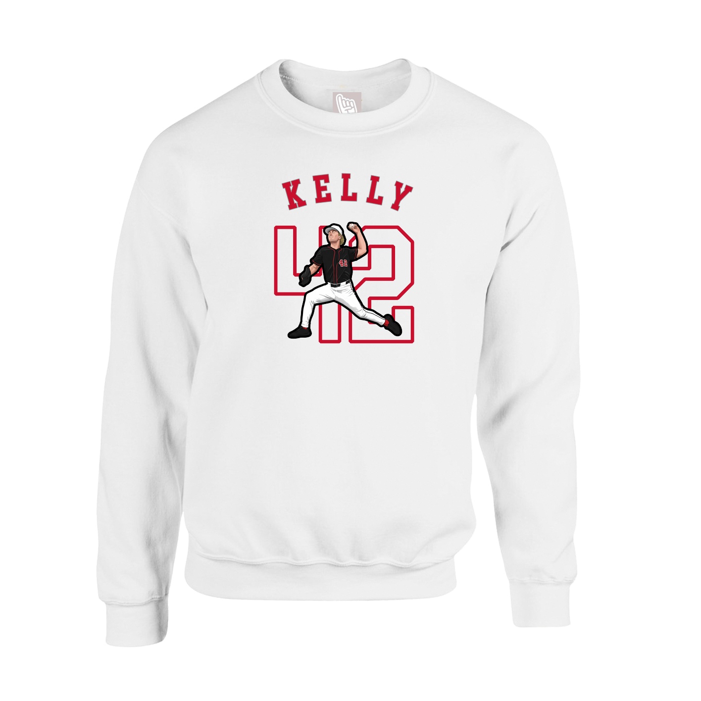 Fleece Crew — Shirsey Arch in White