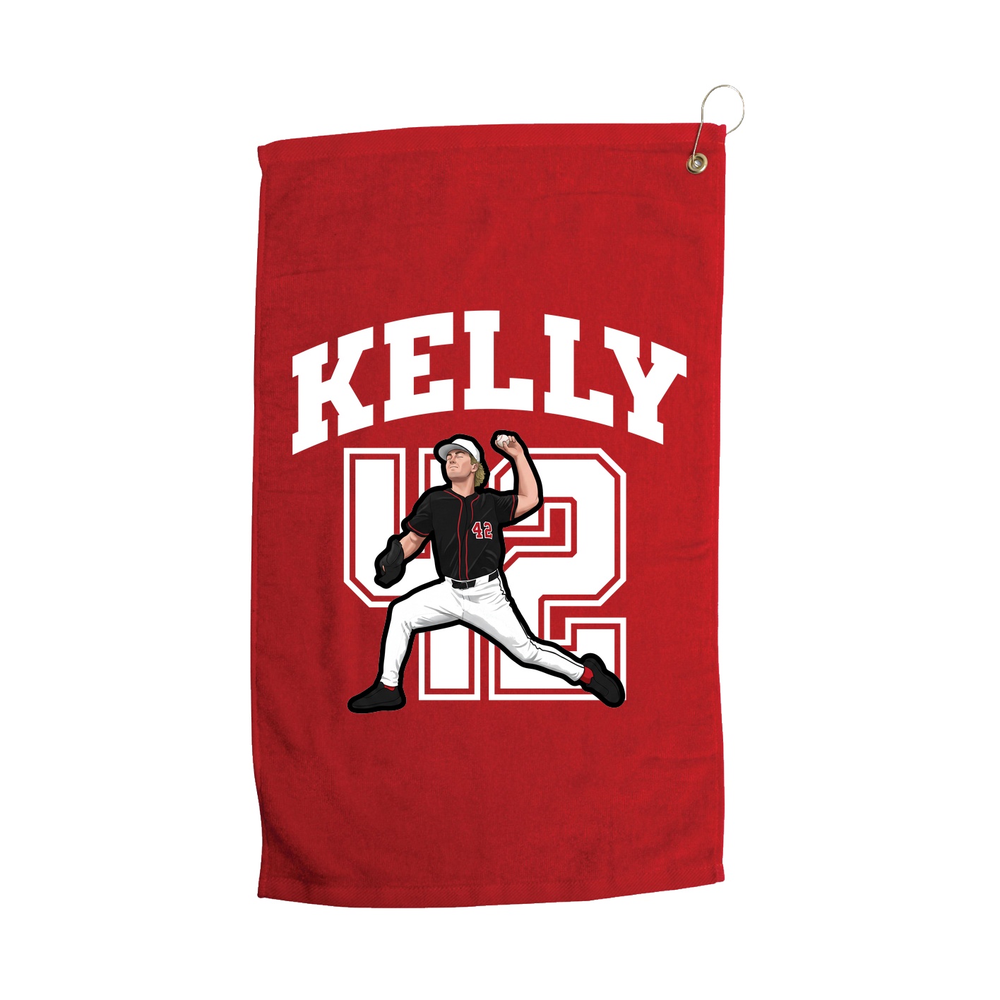 Golf Towel — Number in Red