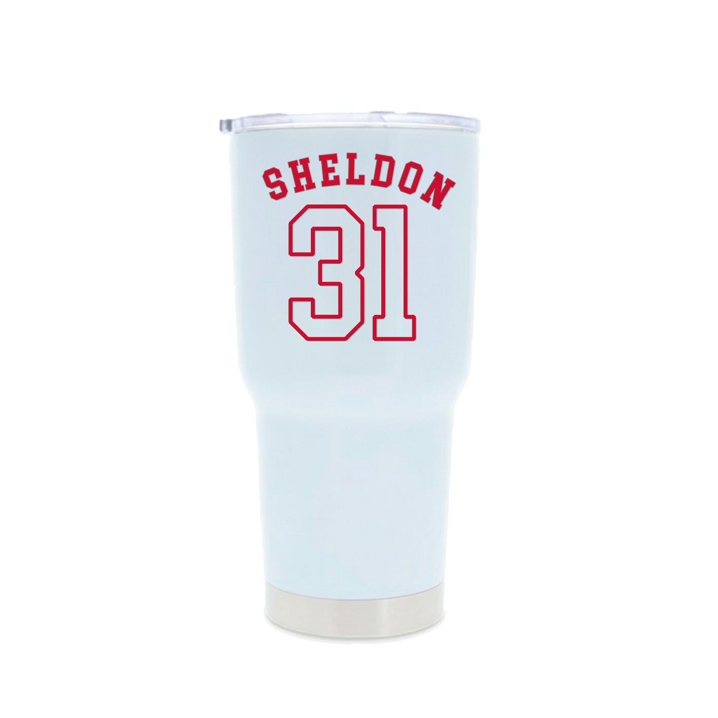 30oz Stainless Steel Tumbler — Shirsey Arch in White