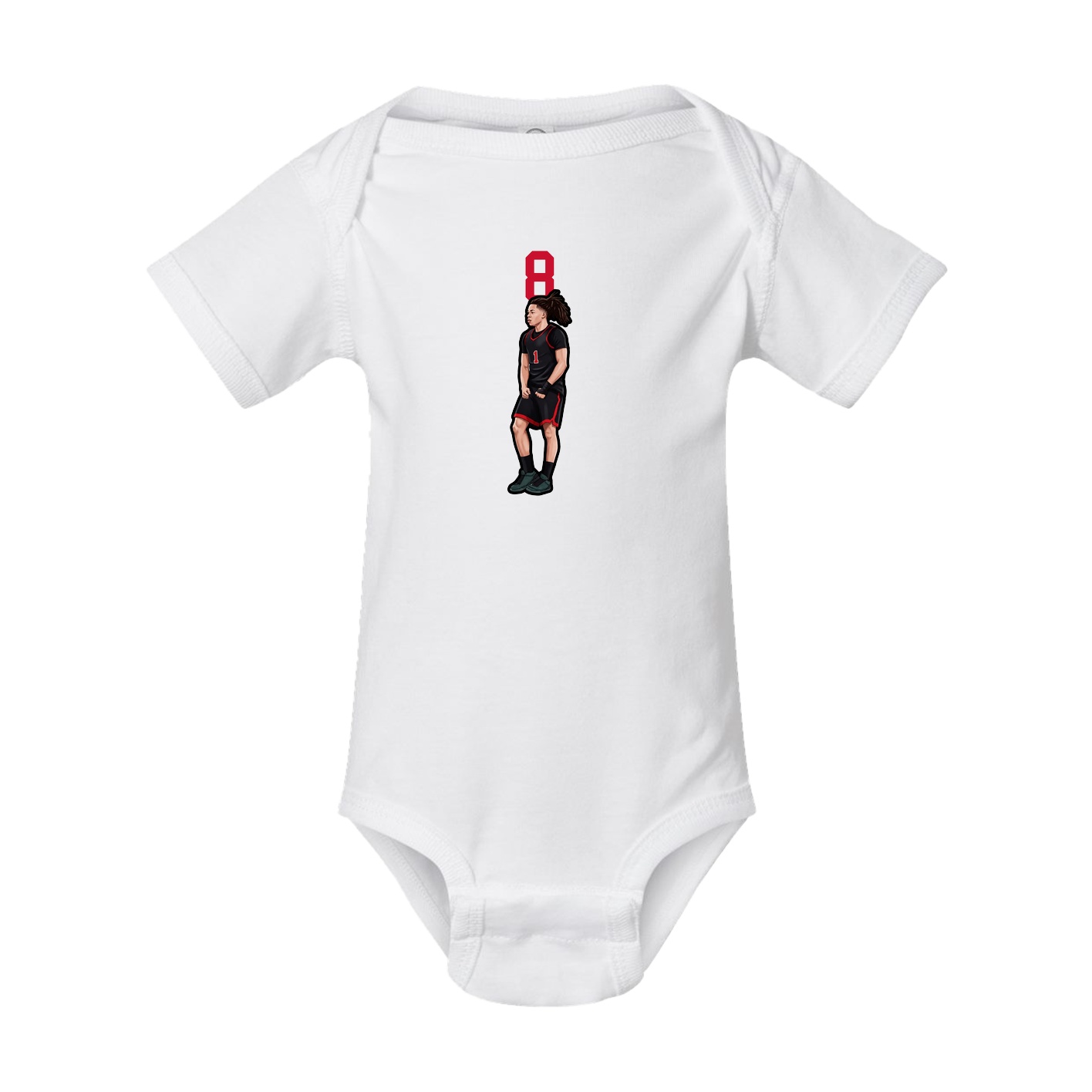 Baby Onesie — Number Top in White