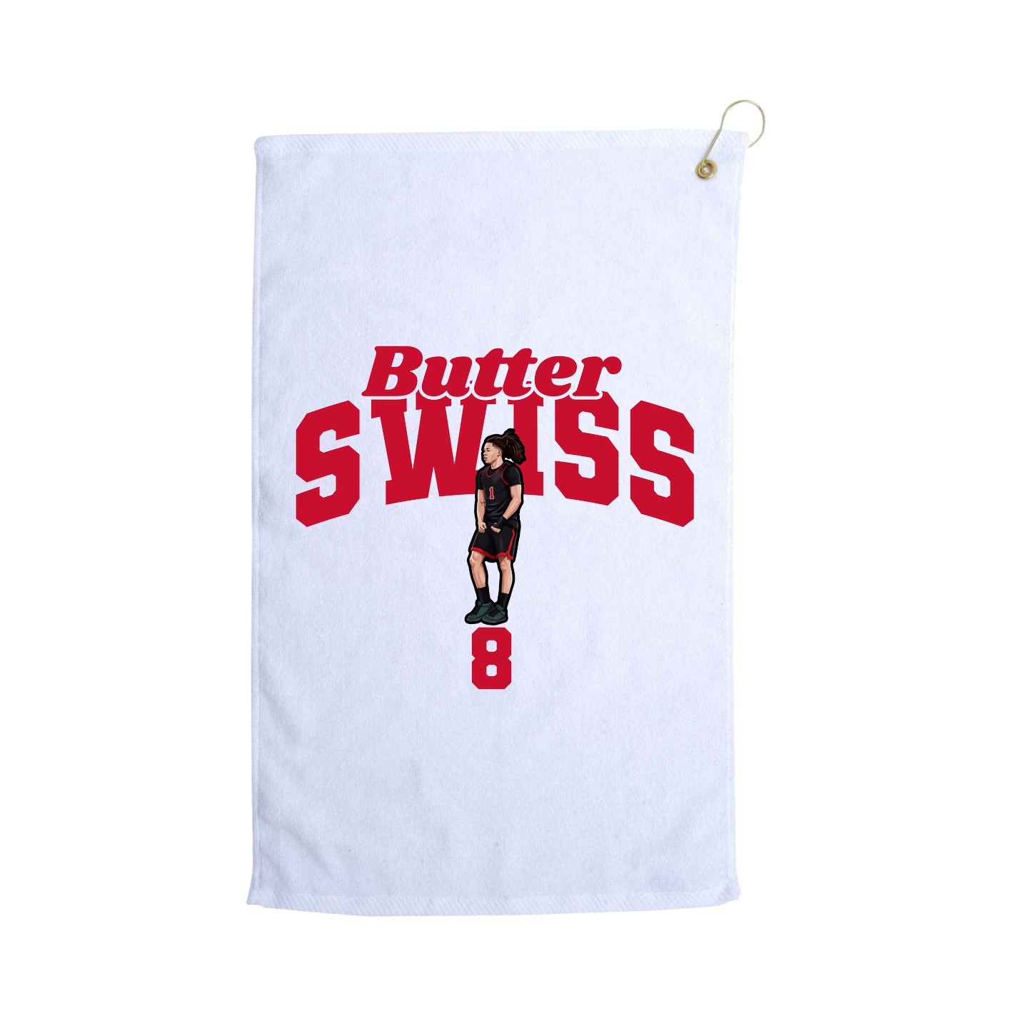Golf Towel — Signature Arch in White