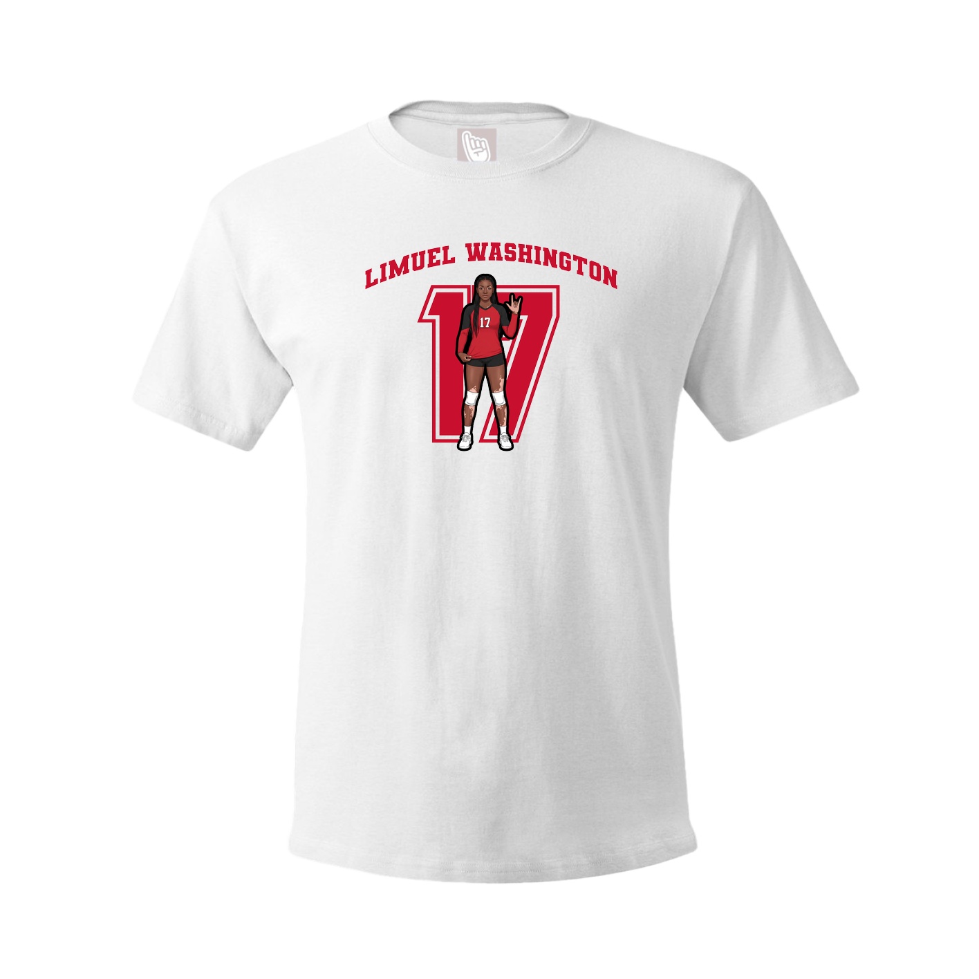 Youth Tee — Number in White