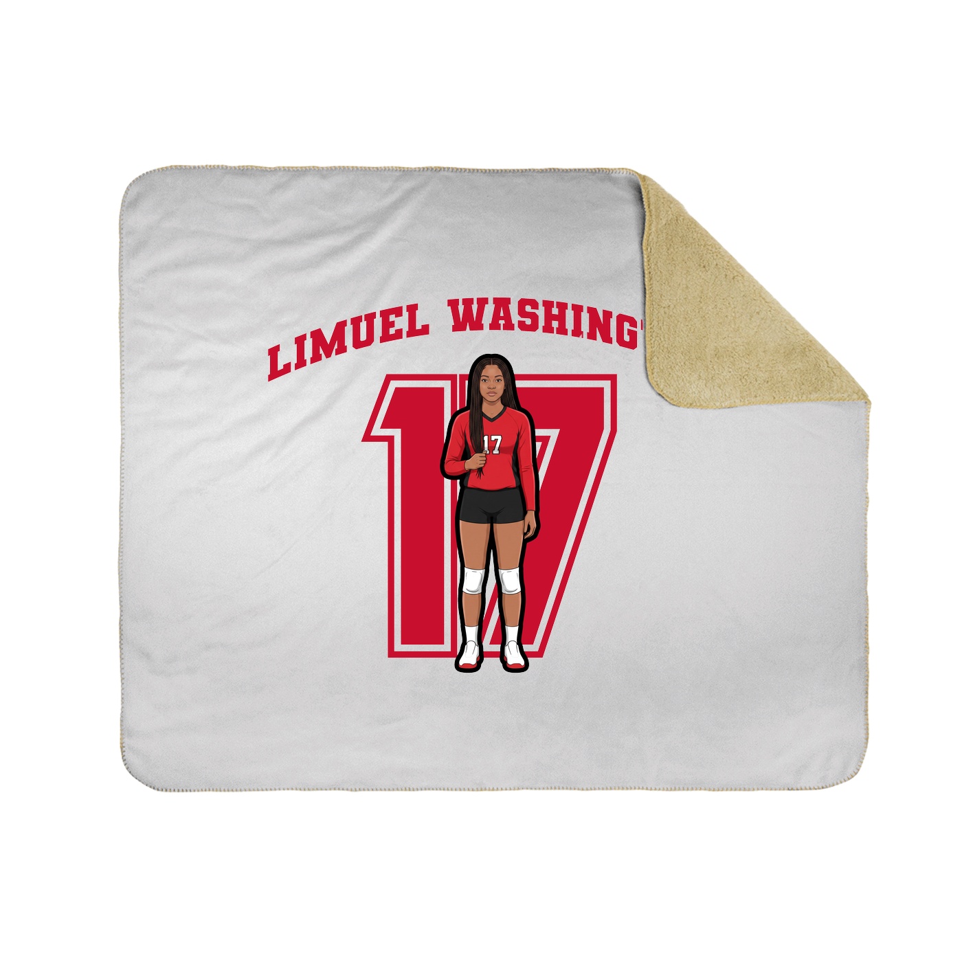 Throw Blanket — Number in White