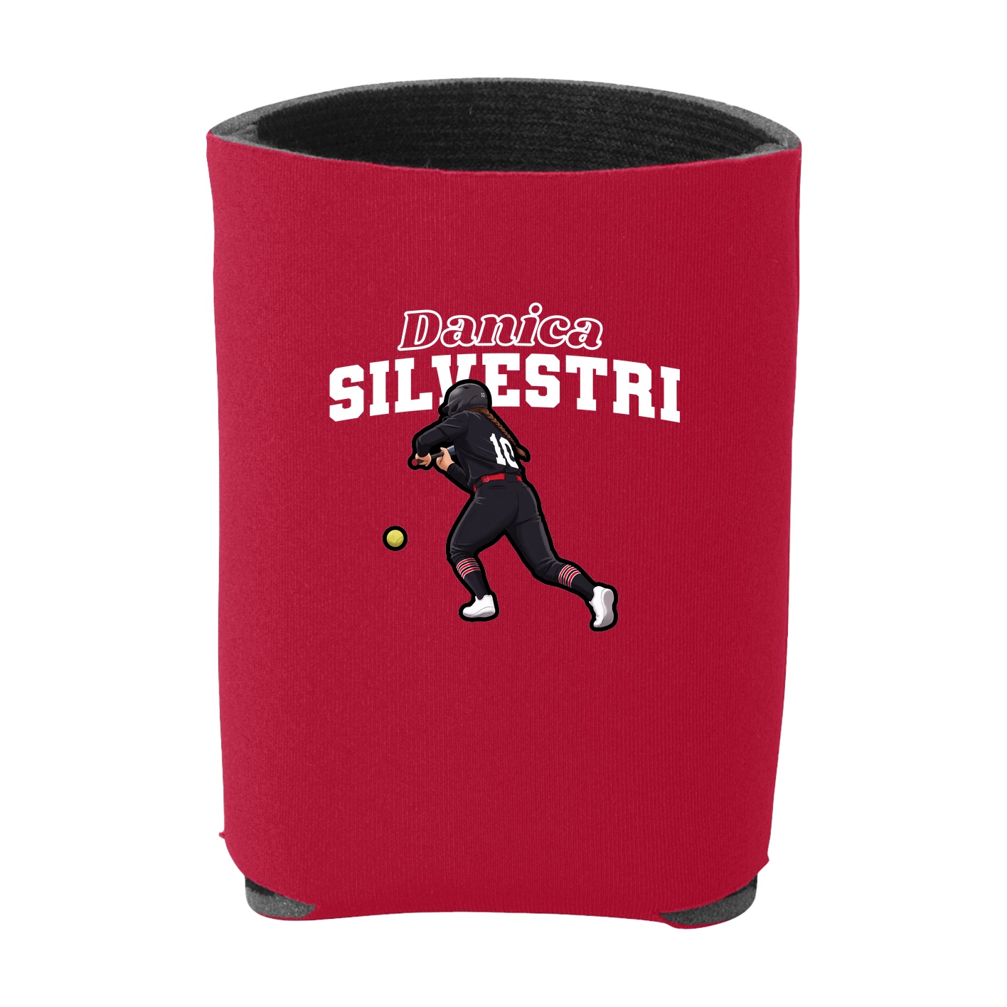 Can Holder — Name Arch in Red