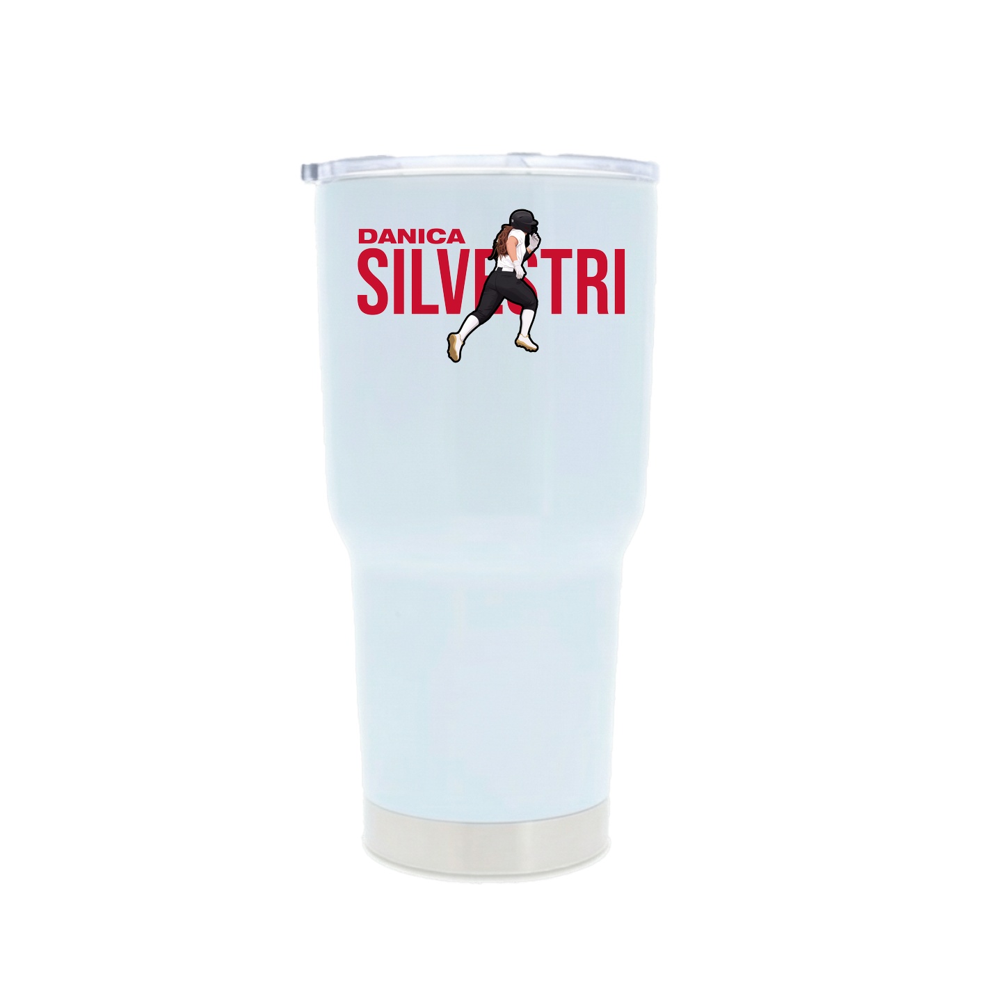 30oz Stainless Steel Tumbler — Player Name in White