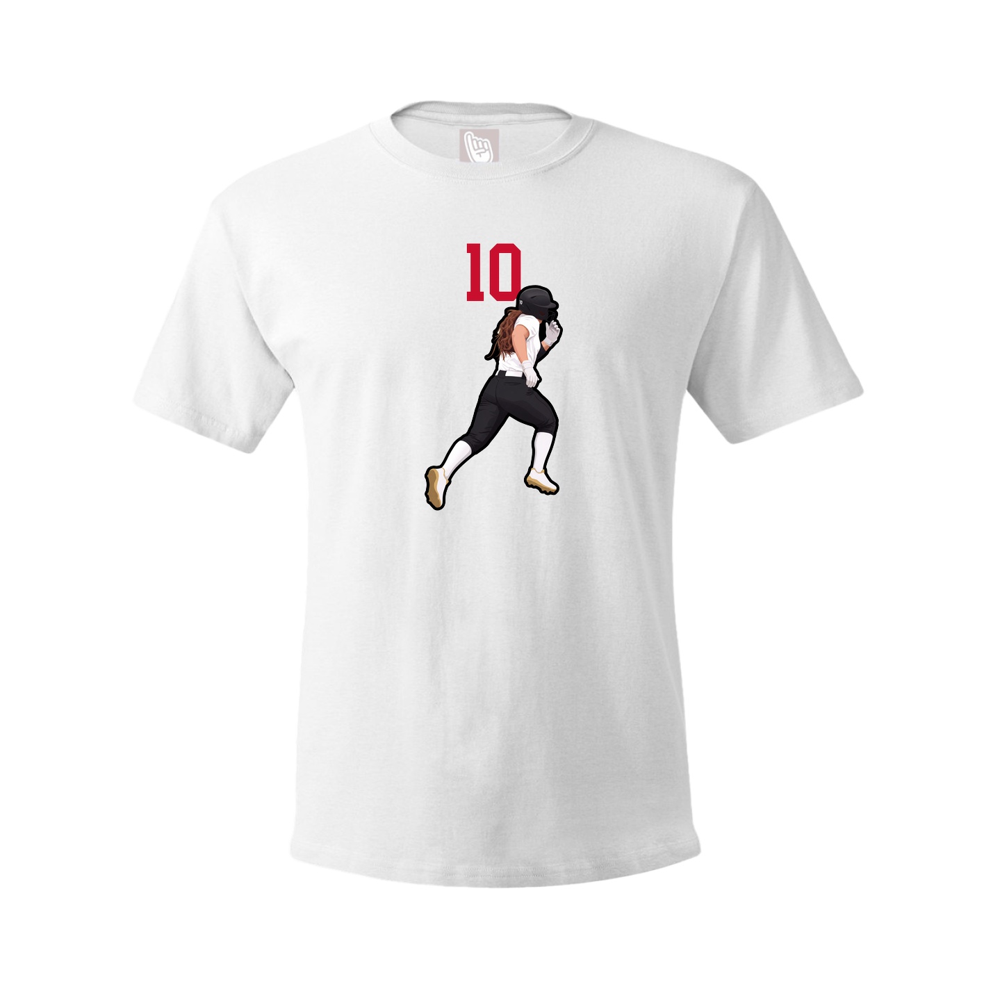 Youth Tee — Number Top in White