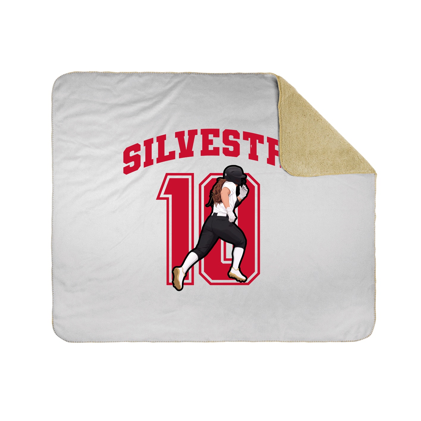 Throw Blanket — Number in White