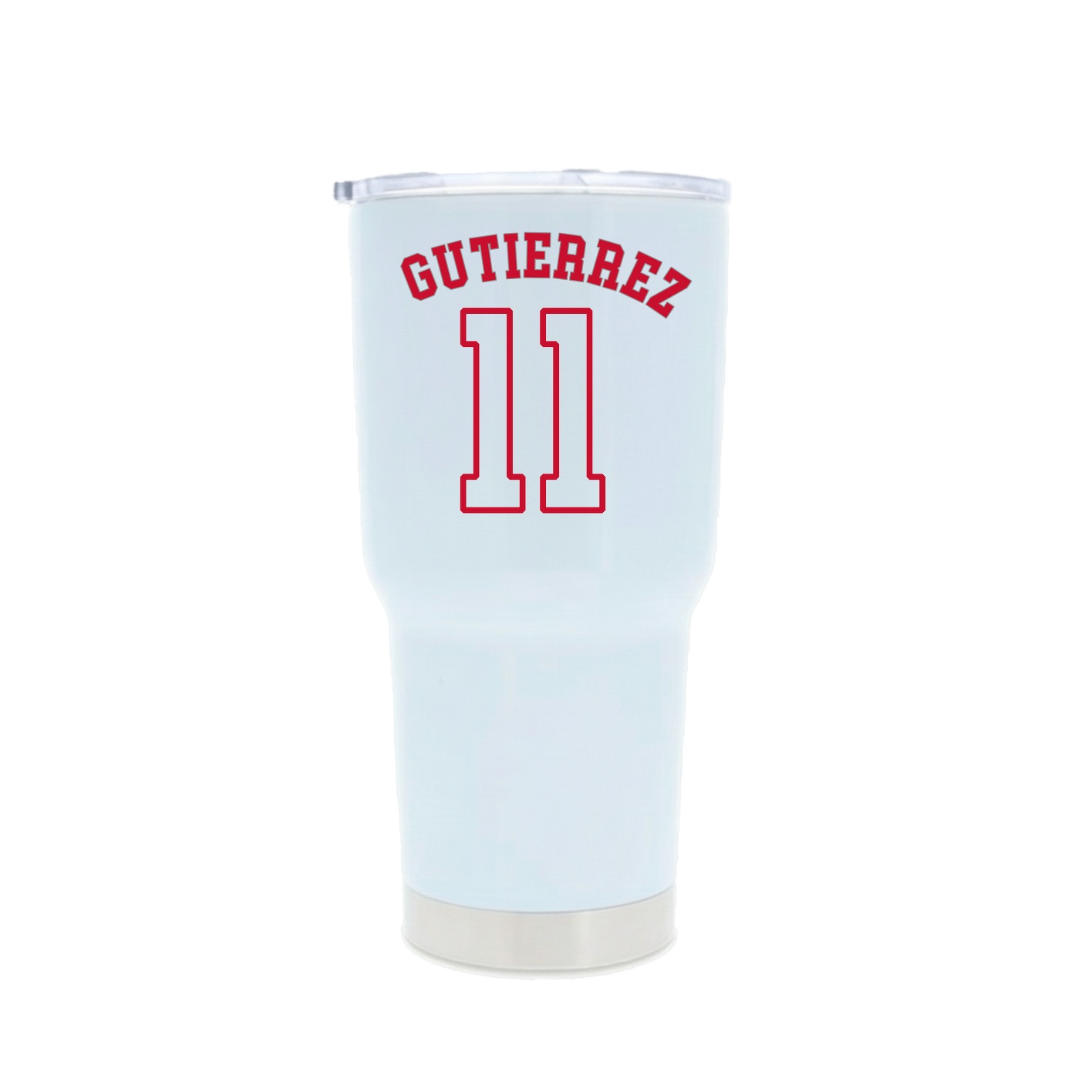 30oz Stainless Steel Tumbler — Shirsey Arch in White