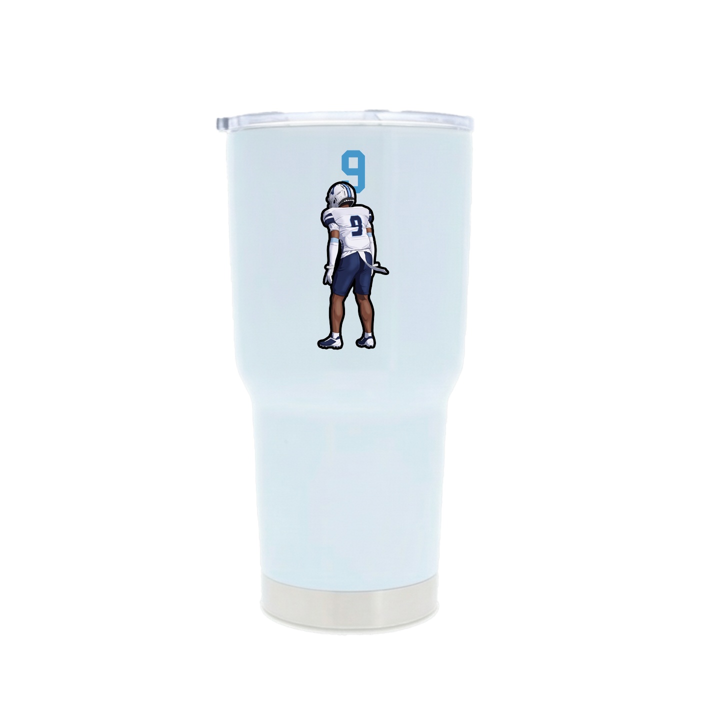 30oz Stainless Steel Tumbler — Number Top in White