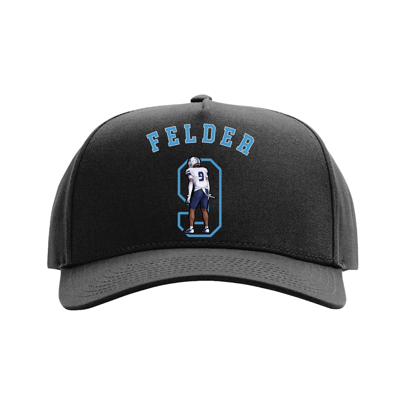 Full Fabric Five-Panel Champ Cap — Shirsey Arch in Black