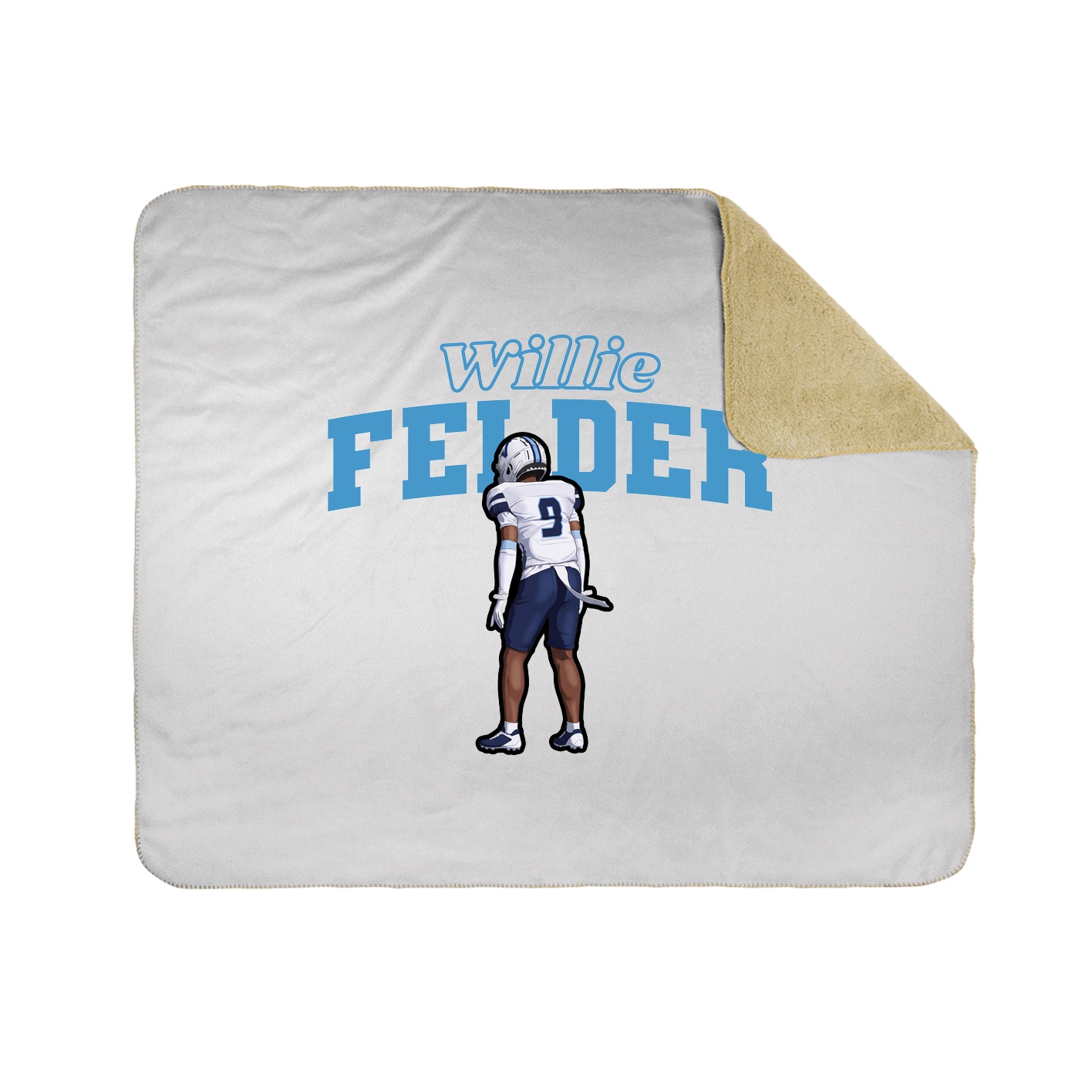 Throw Blanket — Name Arch in White