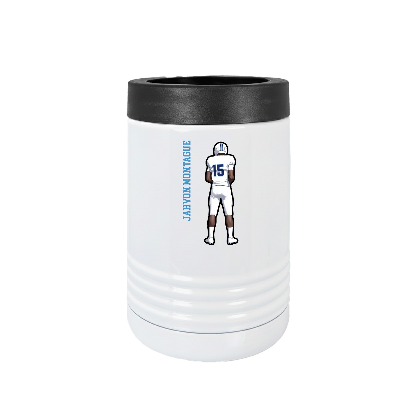 Beverage Holder — Name Vertical in White