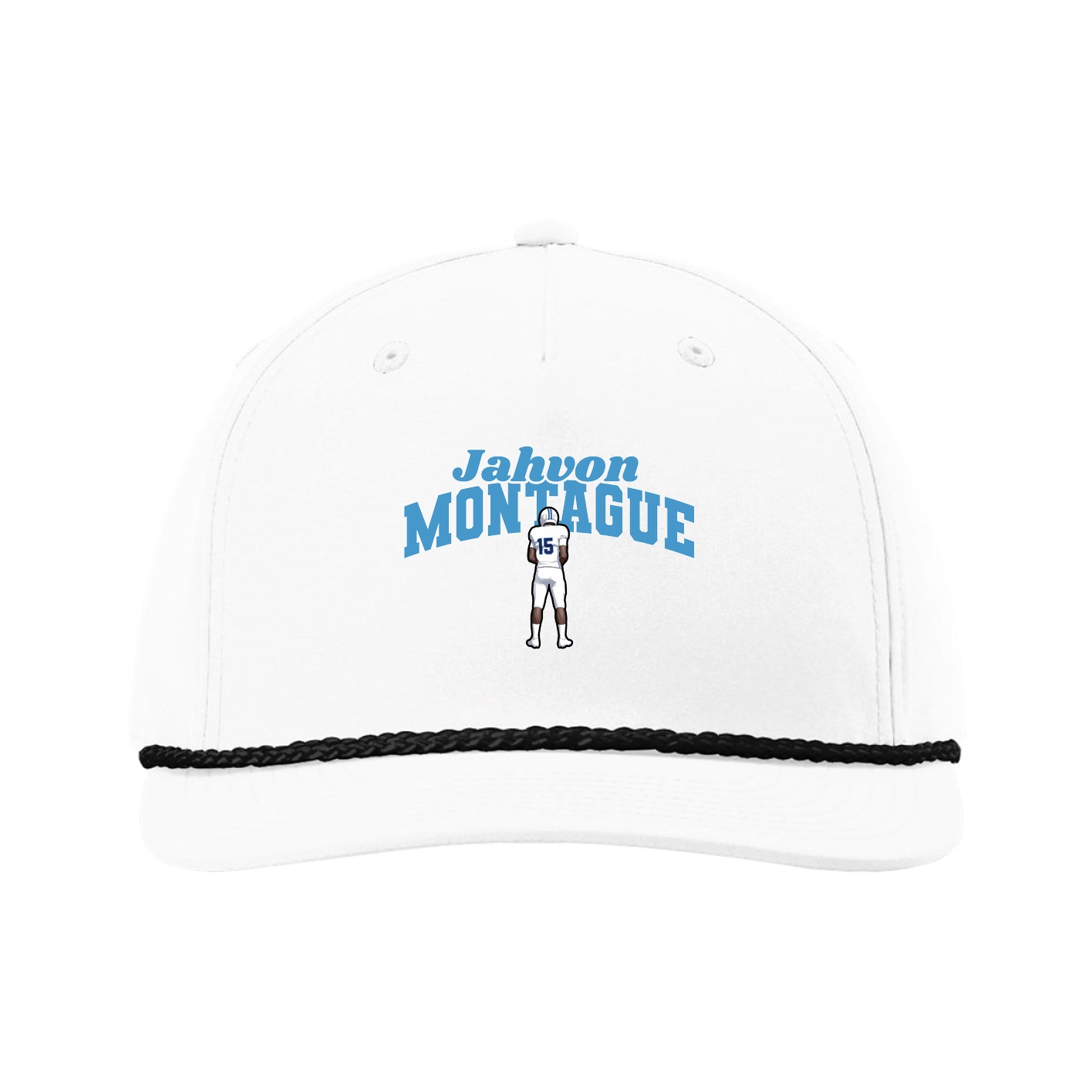 Five-Panel Classic Rope Cap — Signature Arch in White