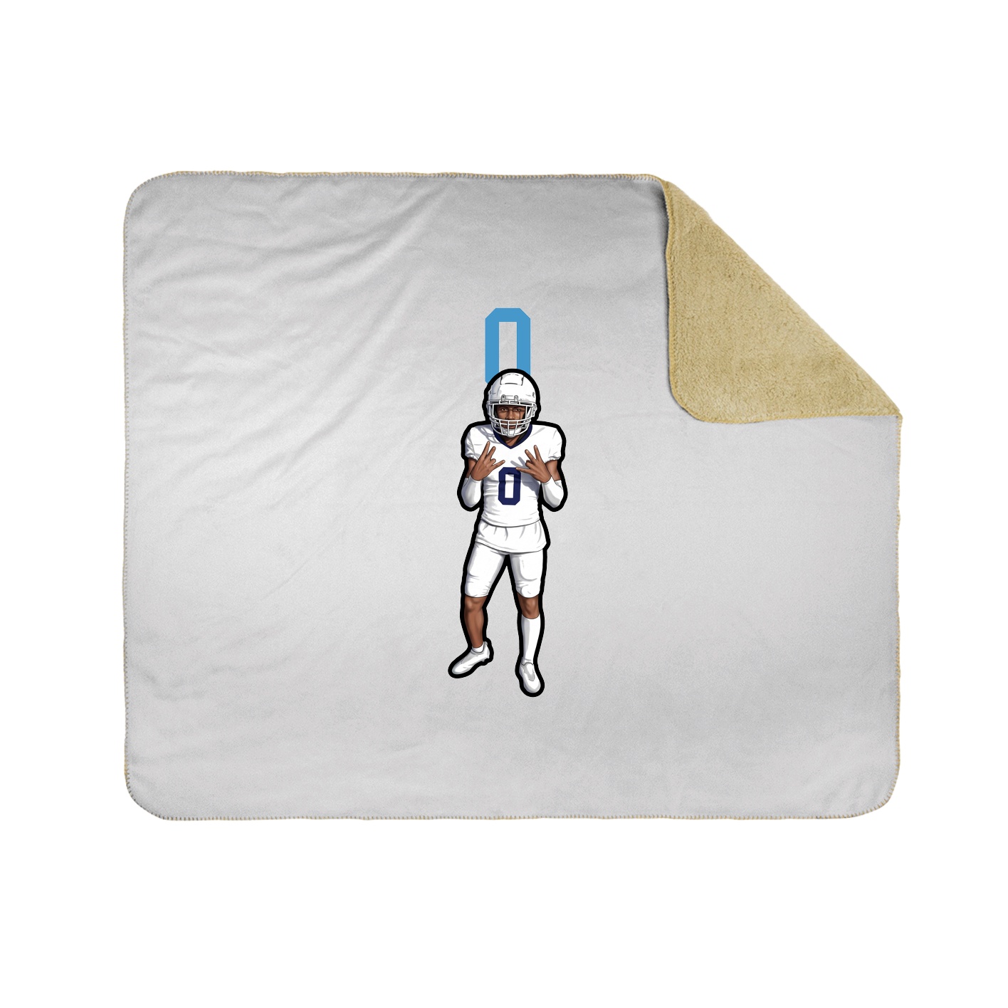 Throw Blanket — Number Top in White