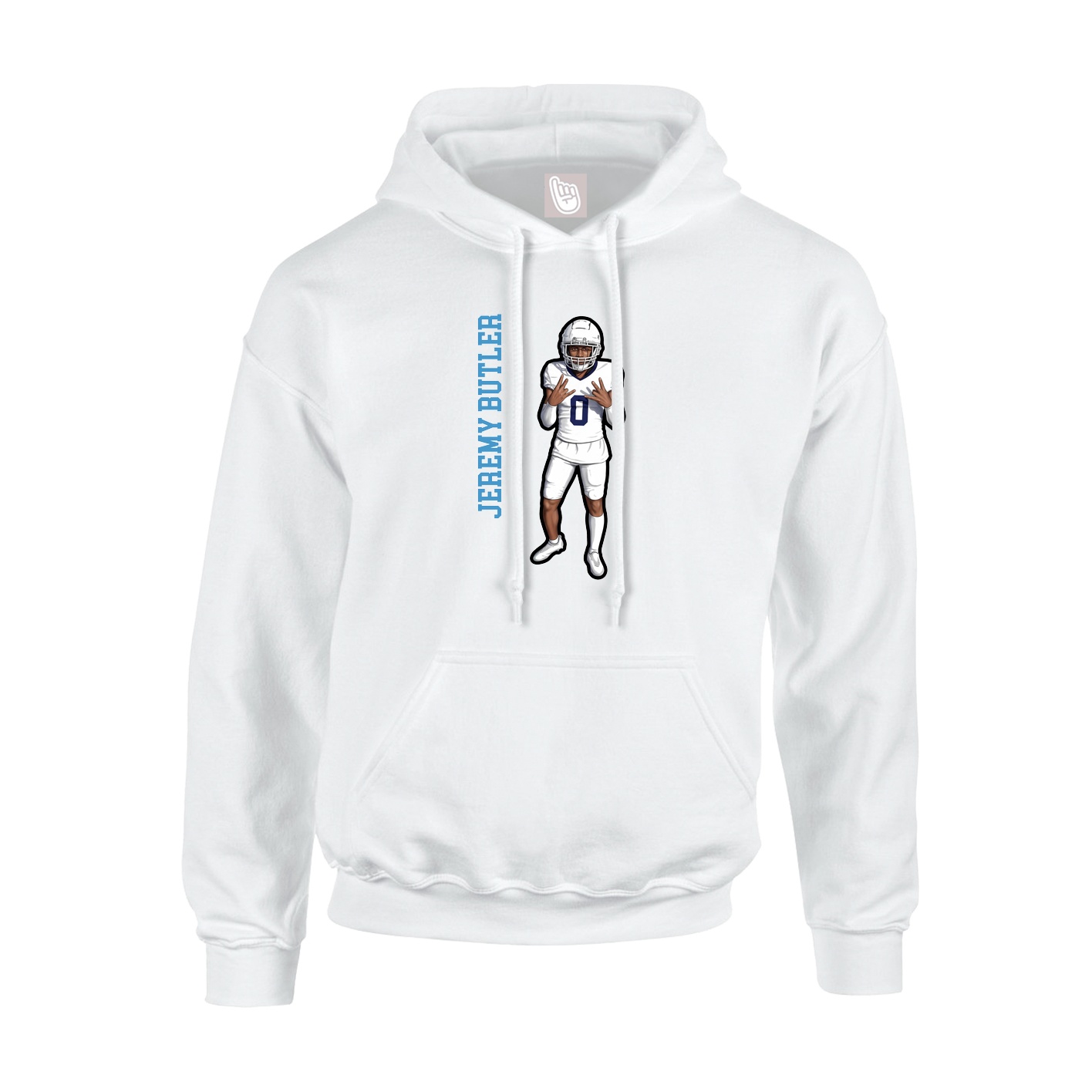 Hoodie — Name Vertical in White