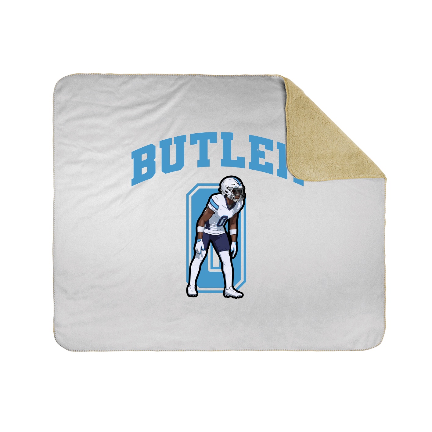 Throw Blanket — Number in White