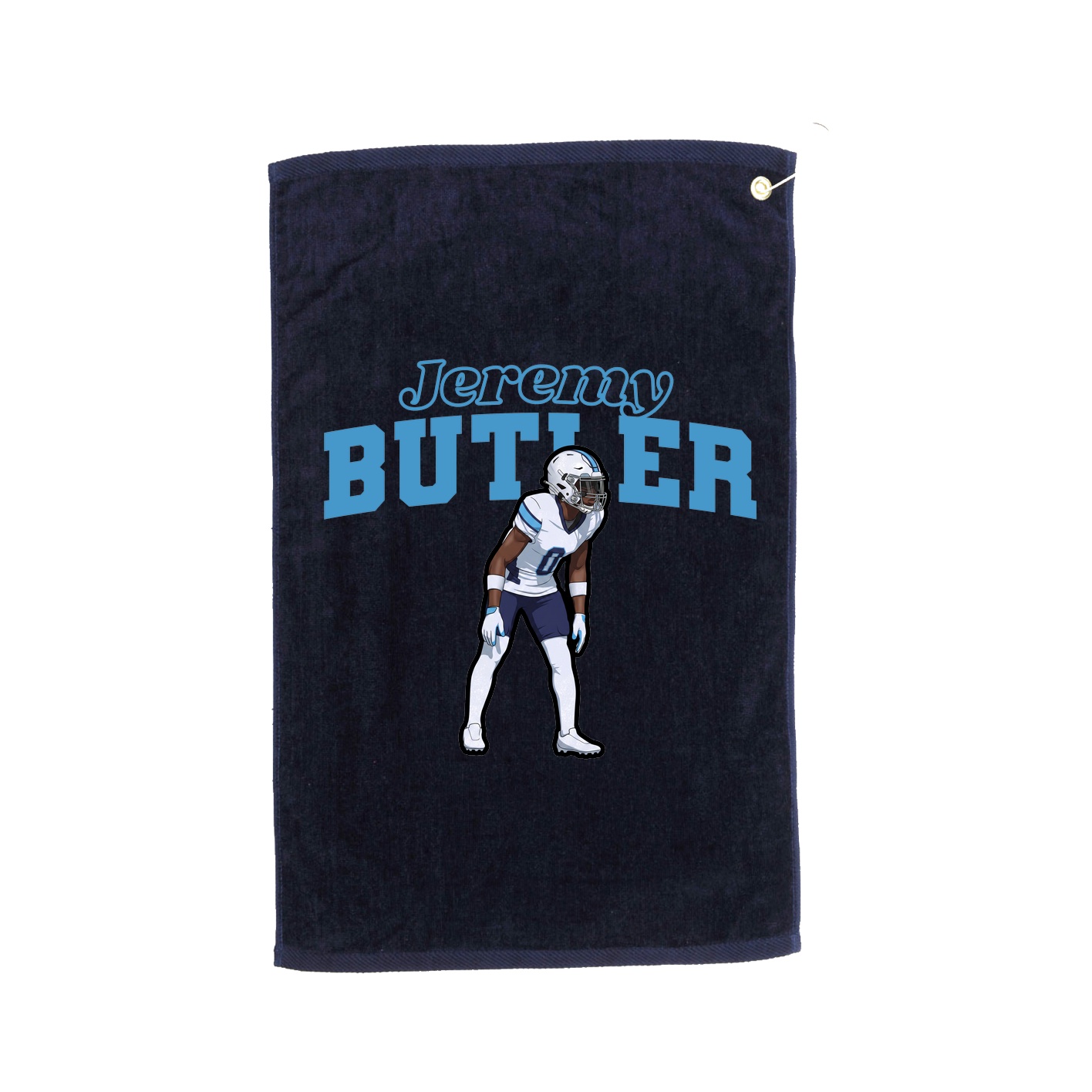 Golf Towel — Name Arch in Navy