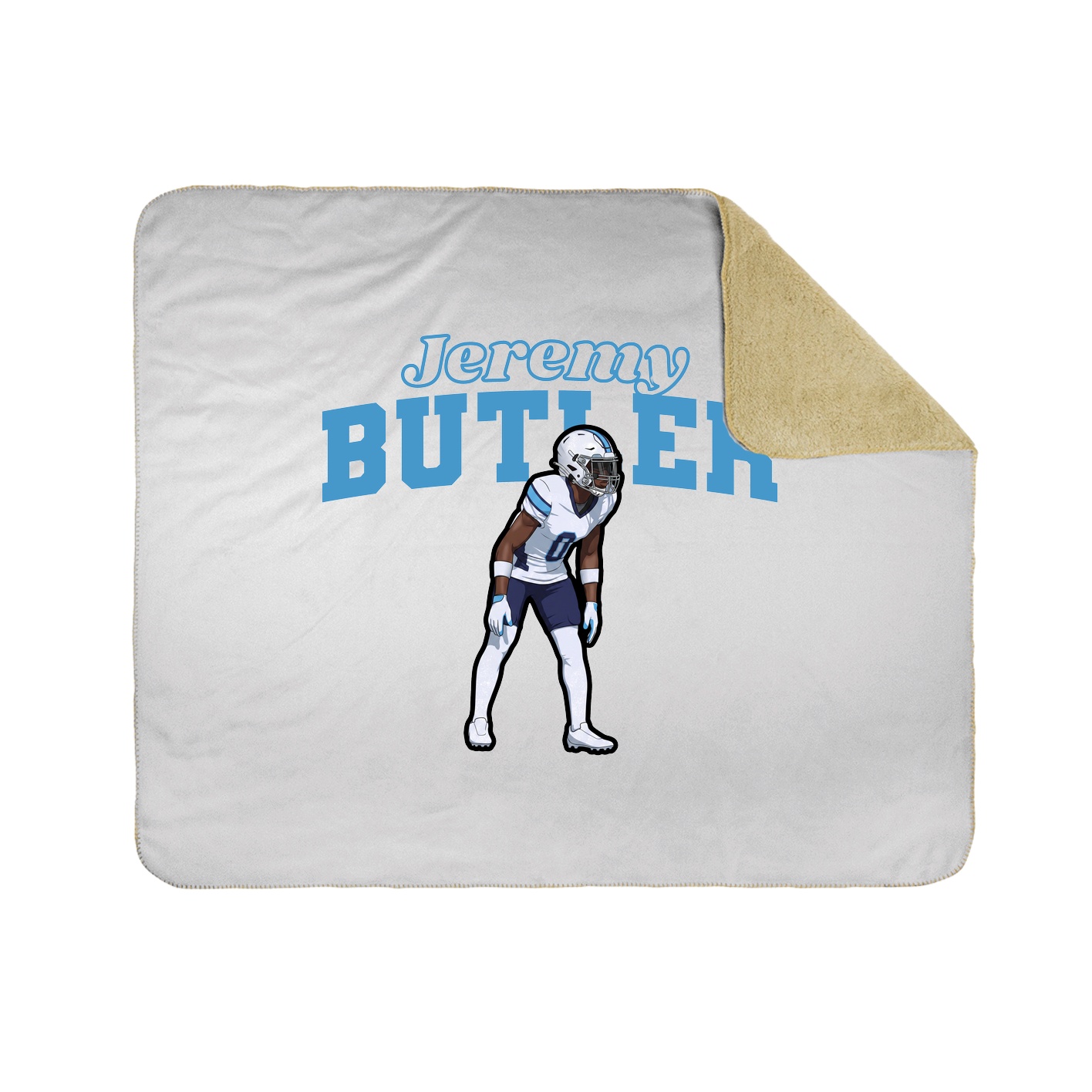 Throw Blanket — Name Arch in White