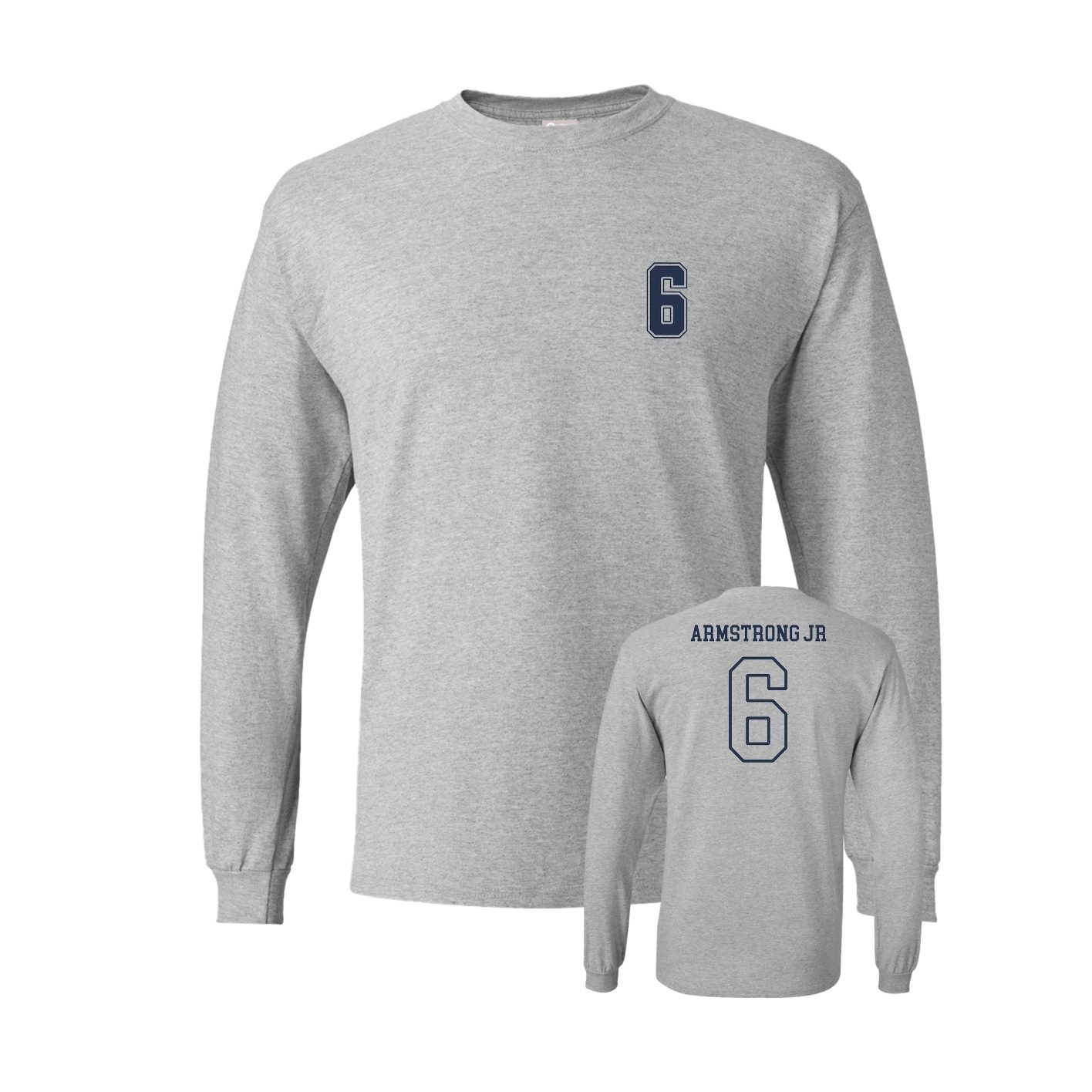 Long Sleeve Tee — Chest Back in Grey