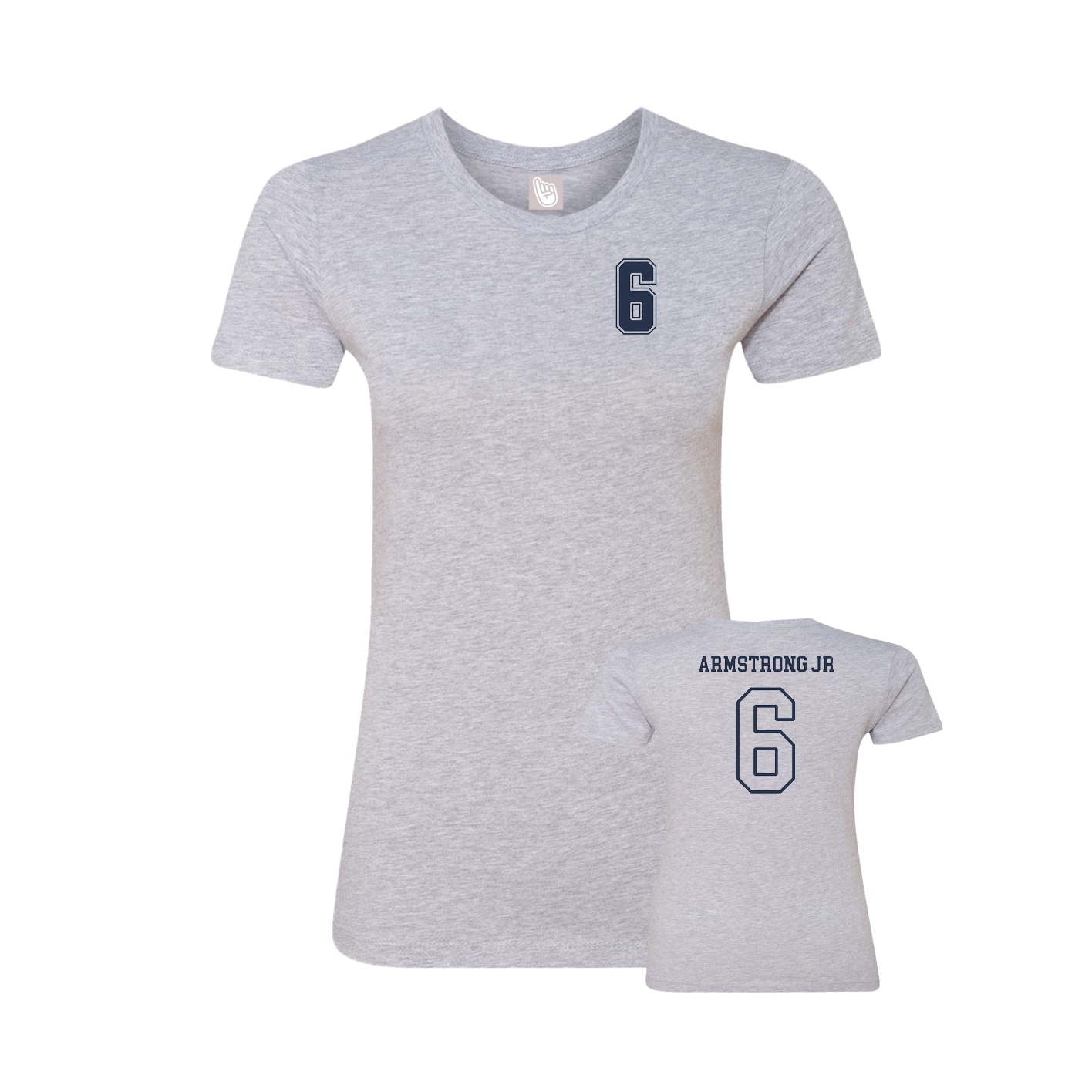 Womens Tee — Chest Back in Grey