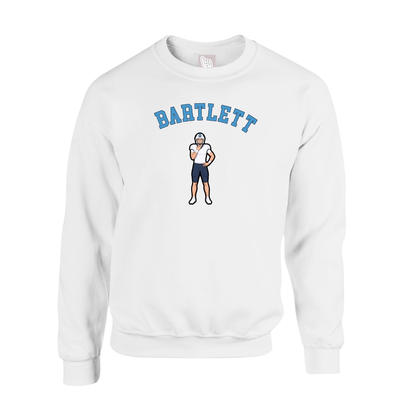 Fleece Crew — Shirsey Arch in White