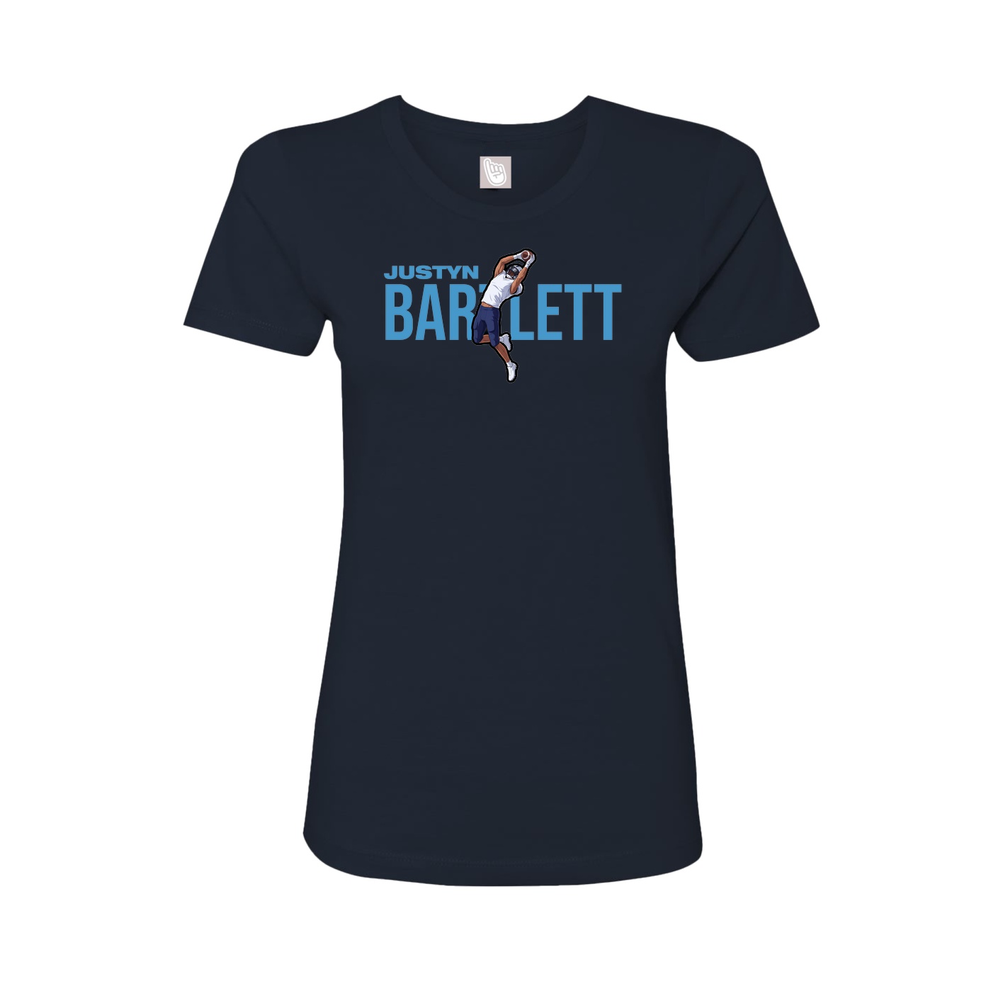 Fitted Women's Tee — Player Name in Navy
