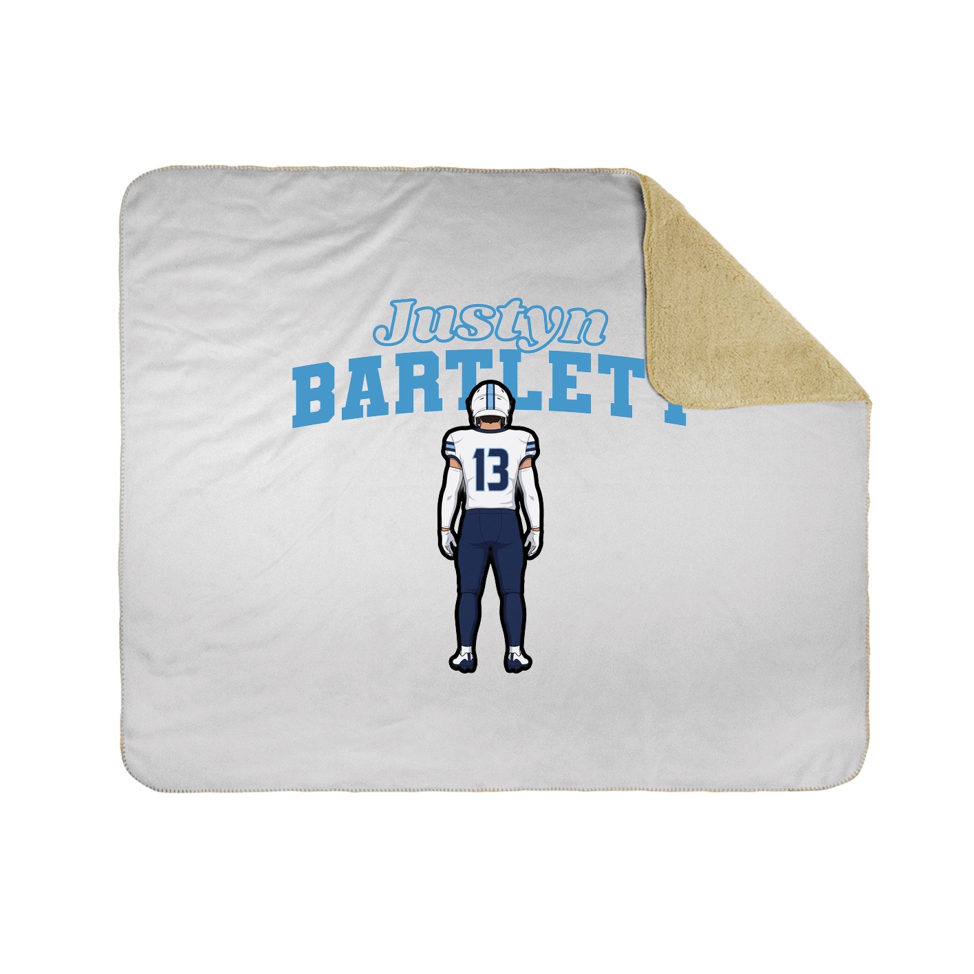Throw Blanket — Name Arch in White