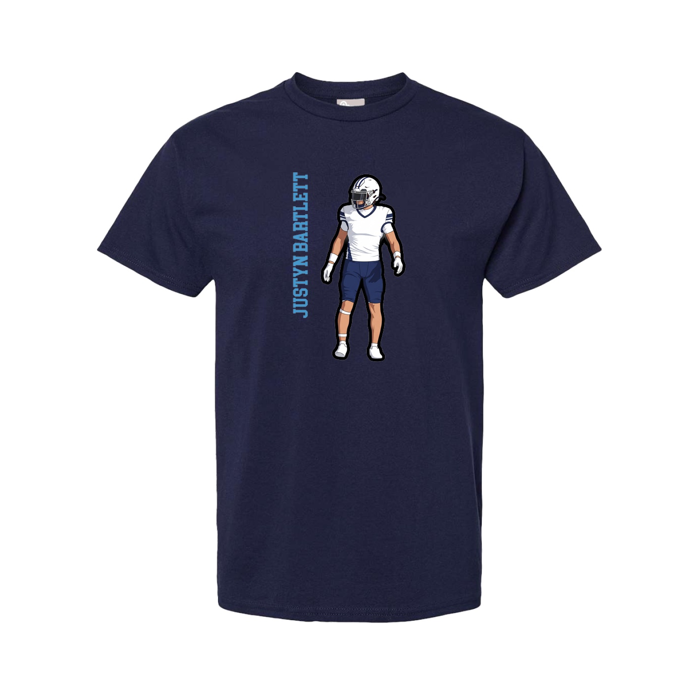 Tee — Name Vertical in Navy
