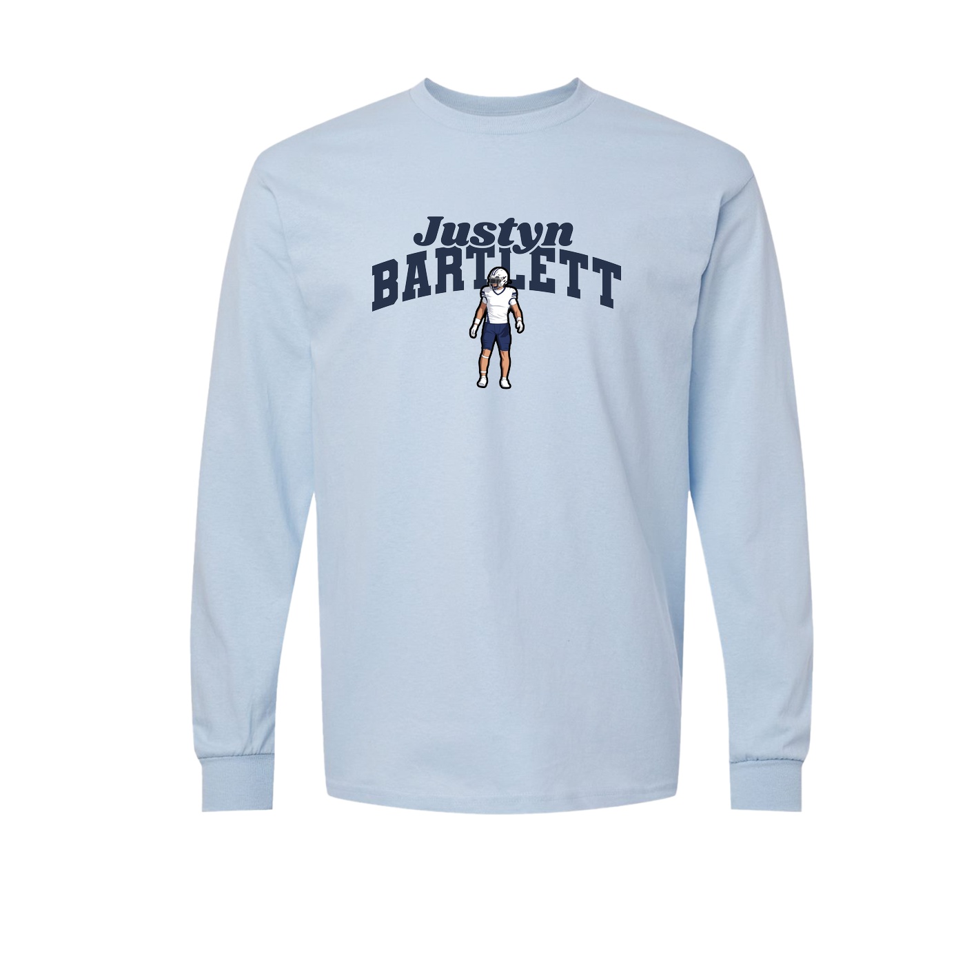Long Sleeve Tee — Signature Arch in Light Blue