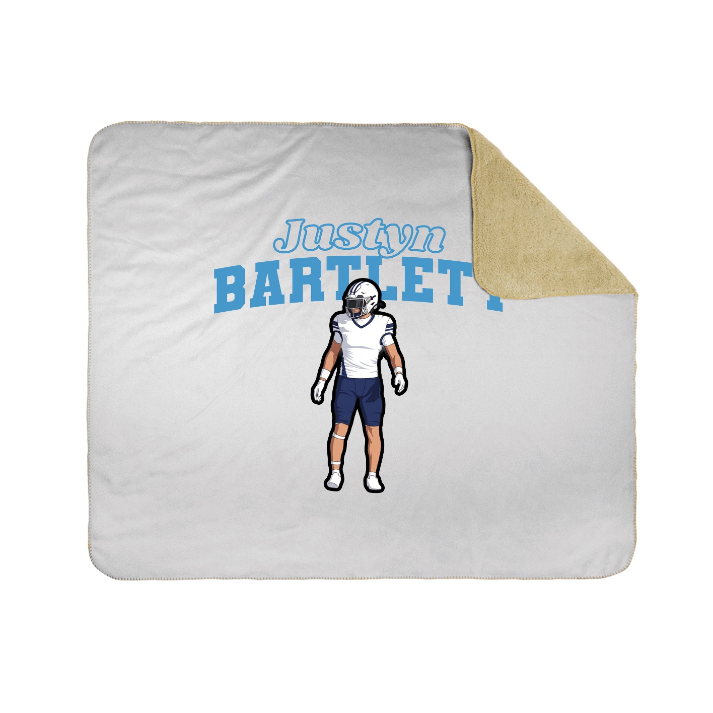 Throw Blanket — Name Arch in White