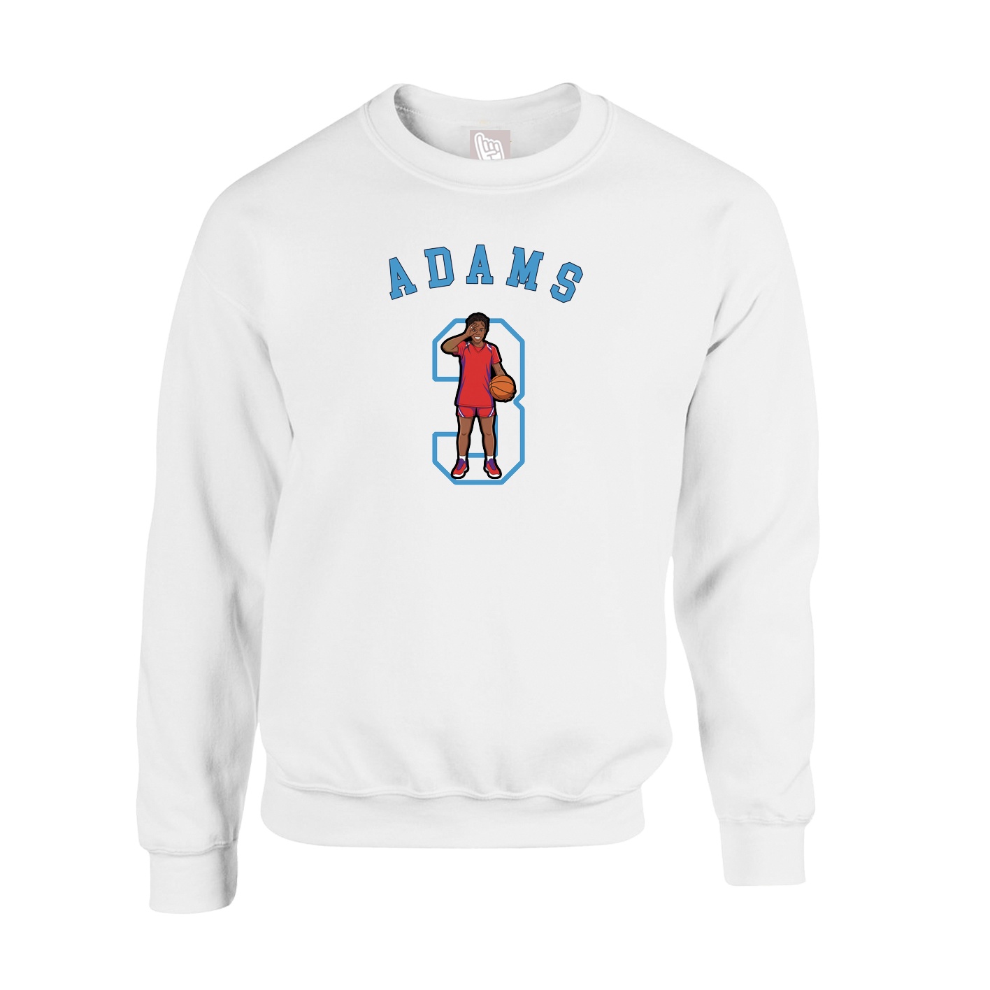 Fleece Crew — Shirsey Arch in White