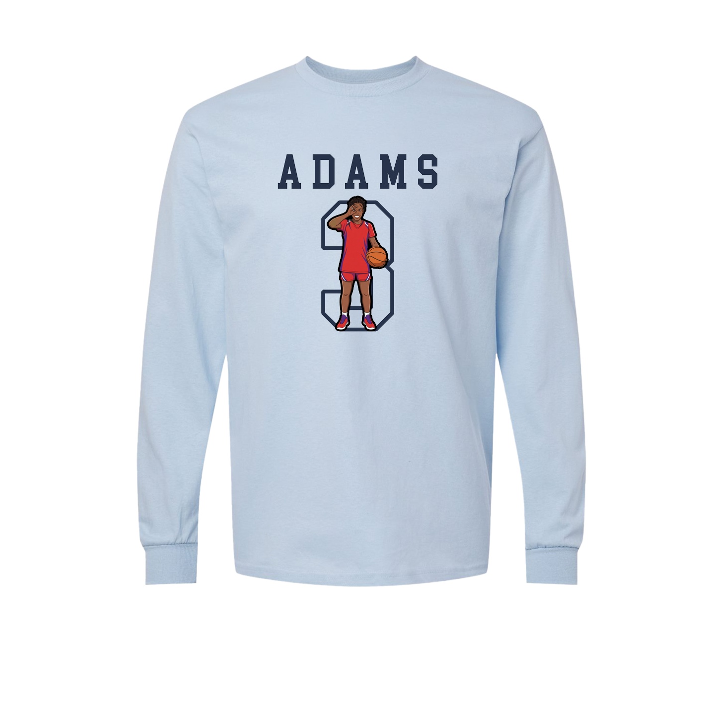 Long Sleeve Tee — Shirsey in Light Blue