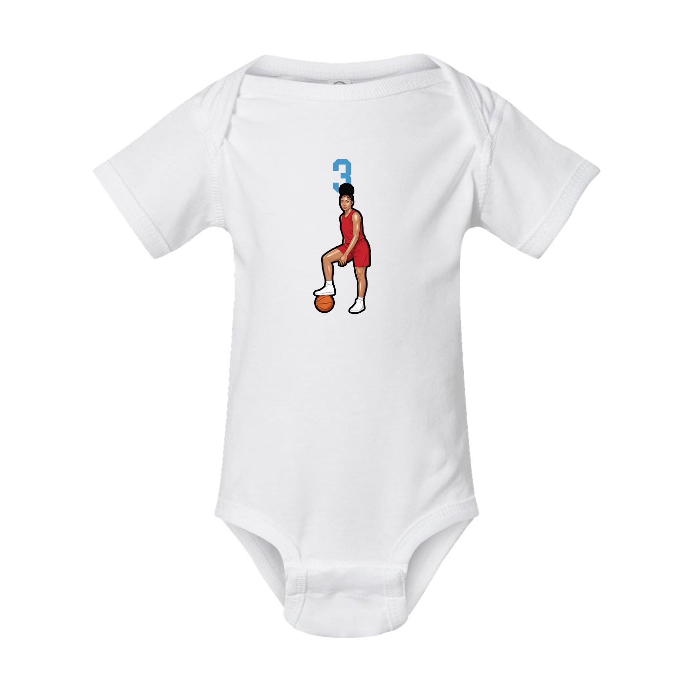 Baby Onesie — Number Top in White