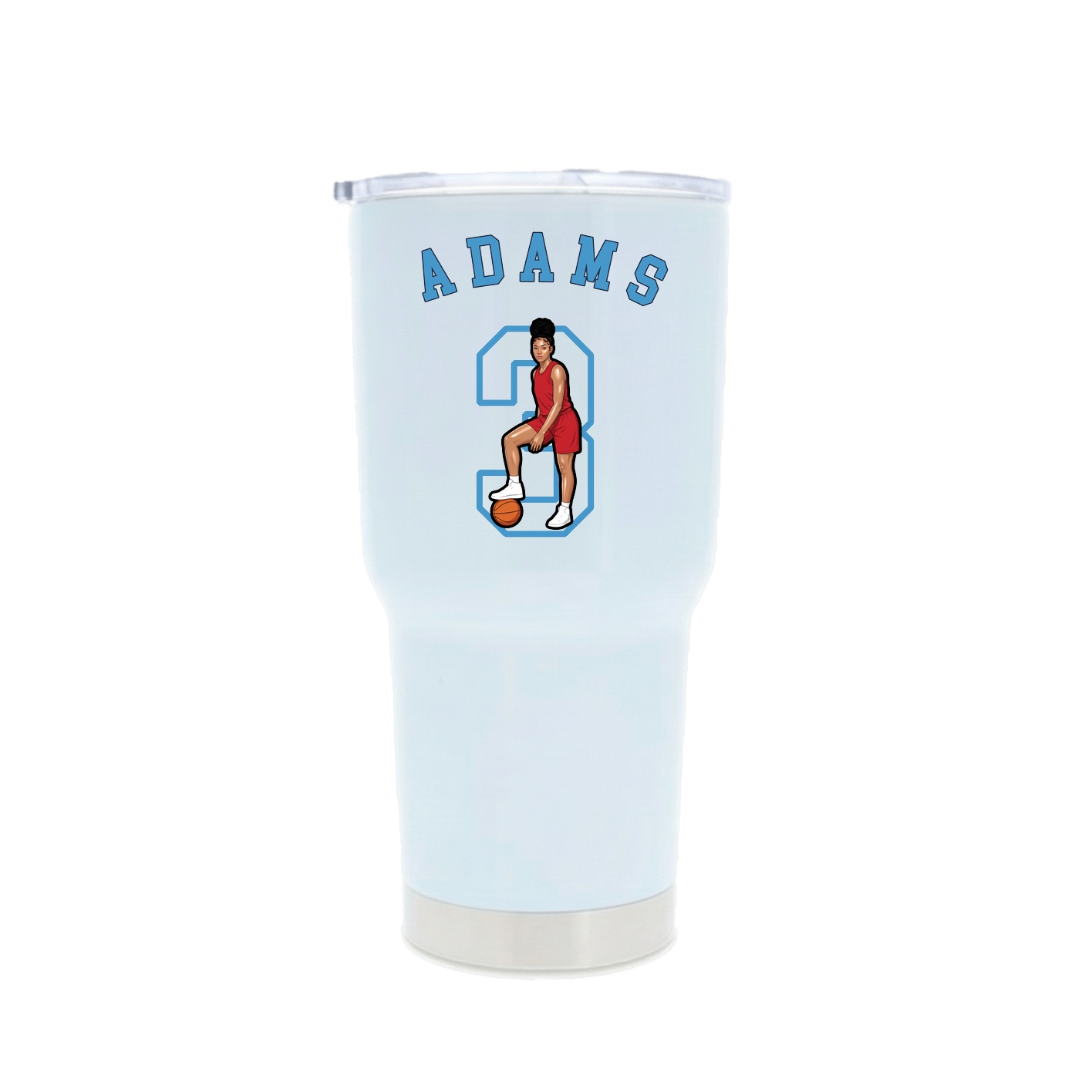 30oz Stainless Steel Tumbler — Shirsey Arch in White