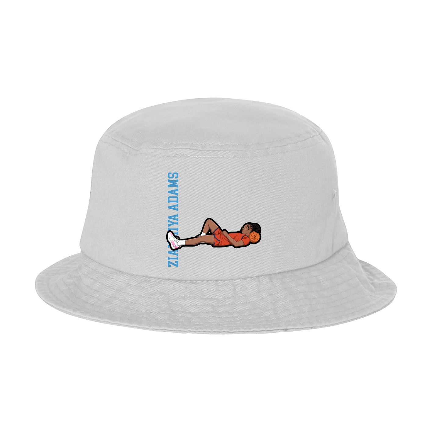 Bucket Cap — Name Vertical in White