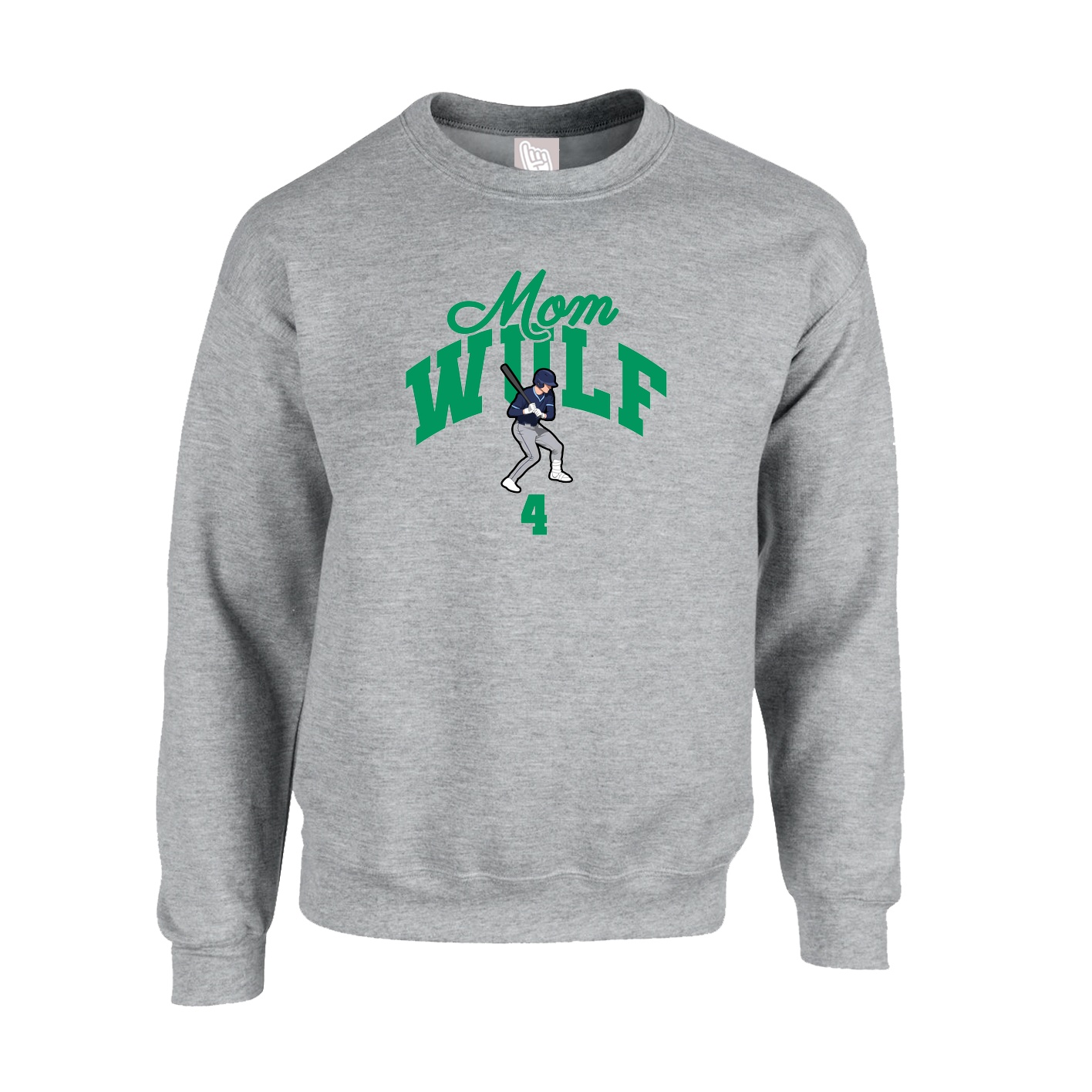 Fleece Crew — Mothers Day Arch in Grey