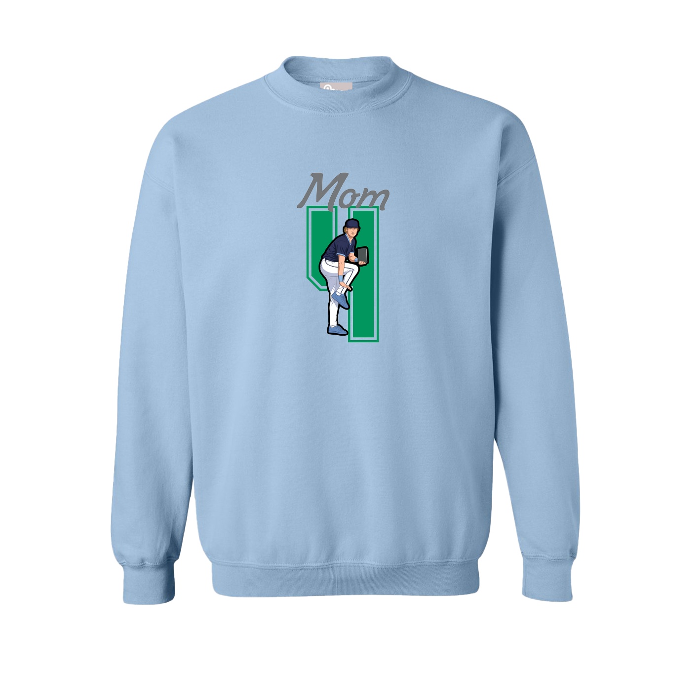 Fleece Crew — Mothers Day Shirsey in Light Blue