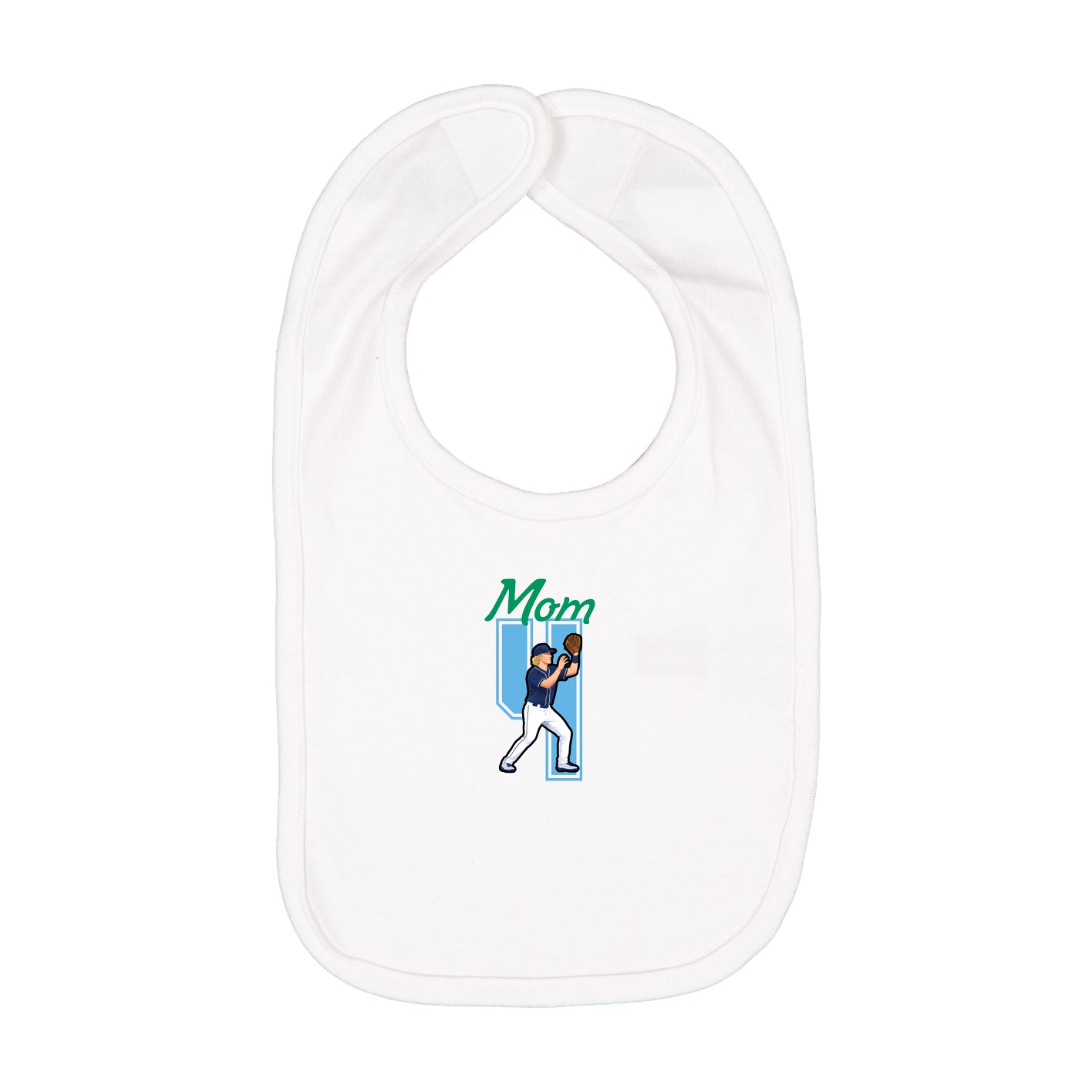 Infant Bib — Mothers Day Shirsey in White