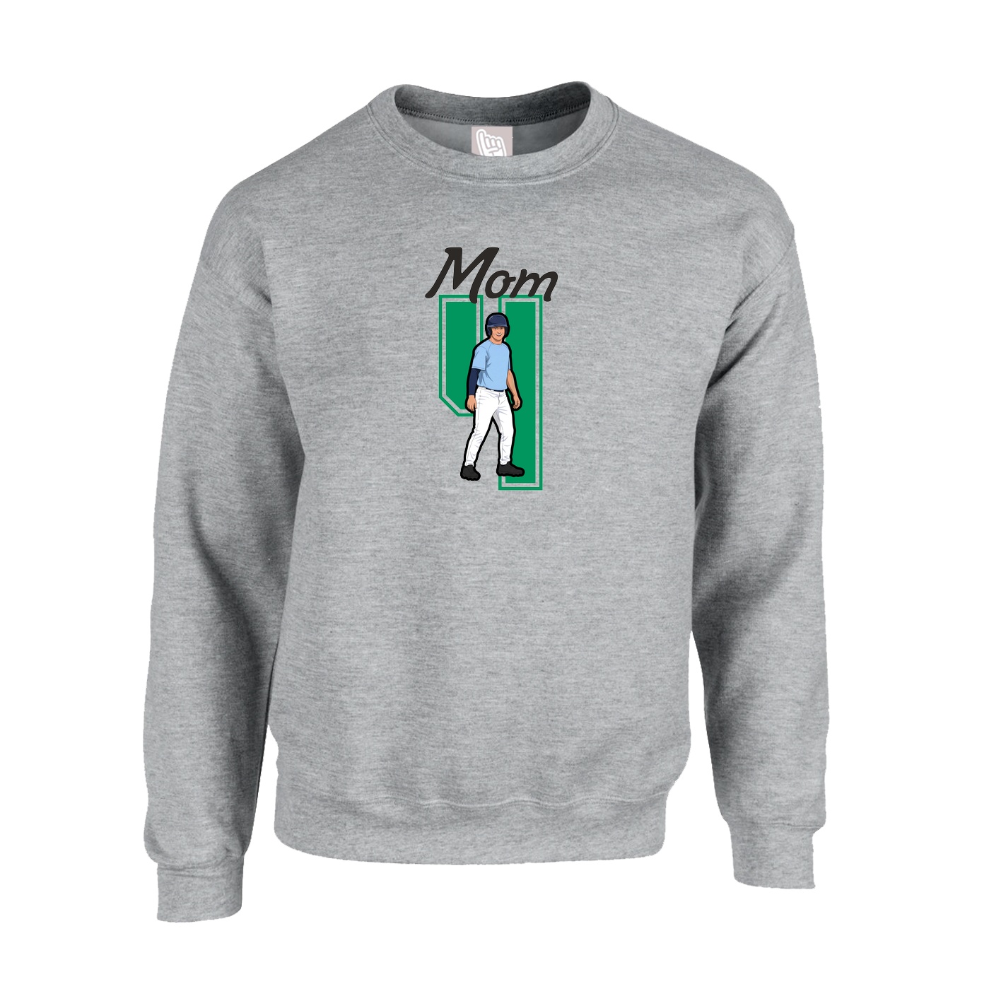 Fleece Crew — Mothers Day Shirsey in Grey