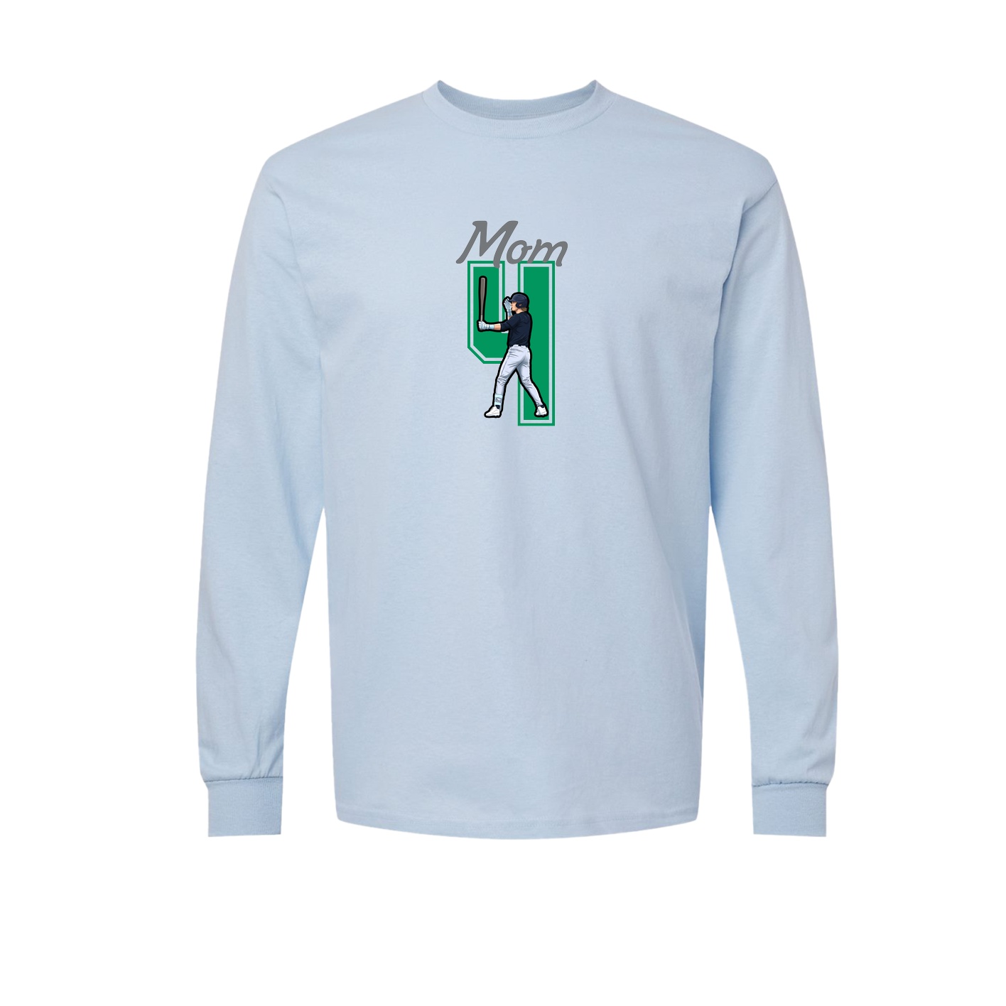 Long Sleeve Tee — Mothers Day Shirsey in Light Blue