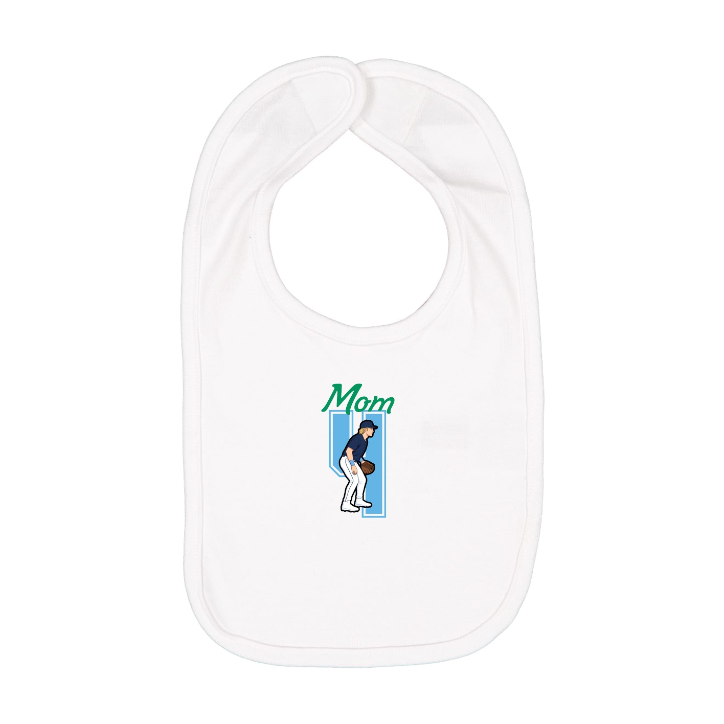 Infant Bib — Mothers Day Shirsey in White
