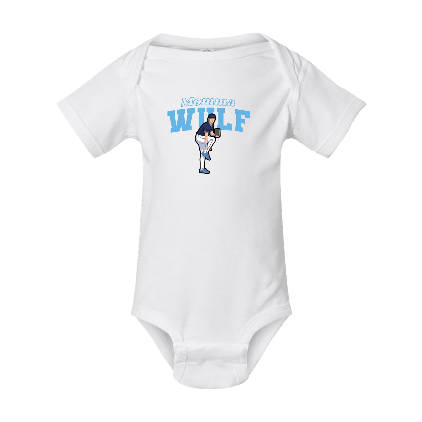 Baby Onesie — Mothers Day Block in White